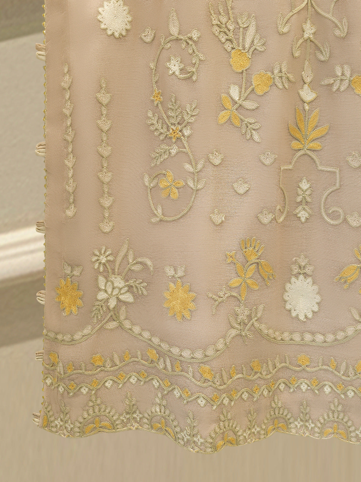 2 Piece - Pure Embroidered Cotton Net Suit S113511