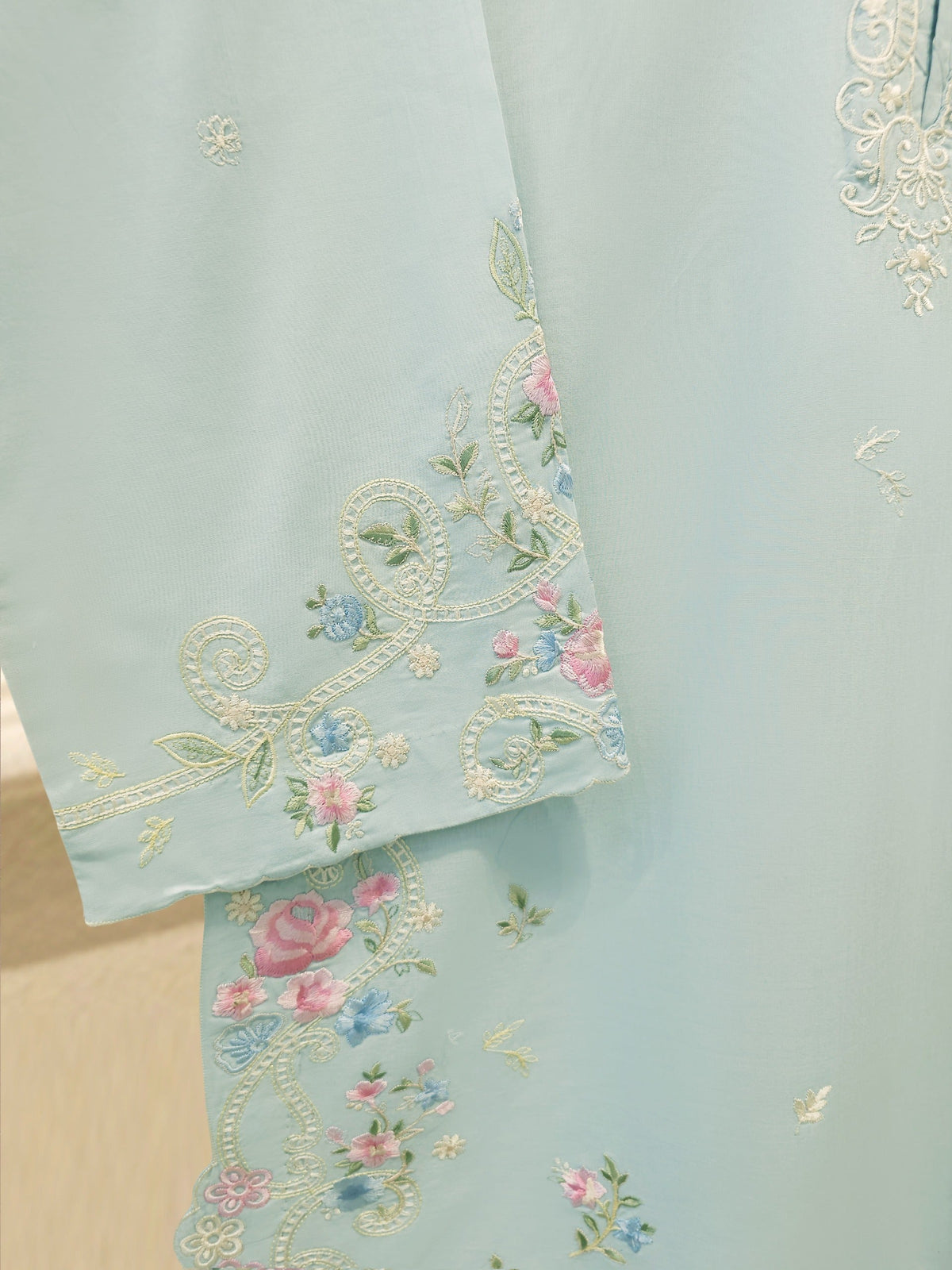 2 Piece - Embroidered Cambric Suit S115526
