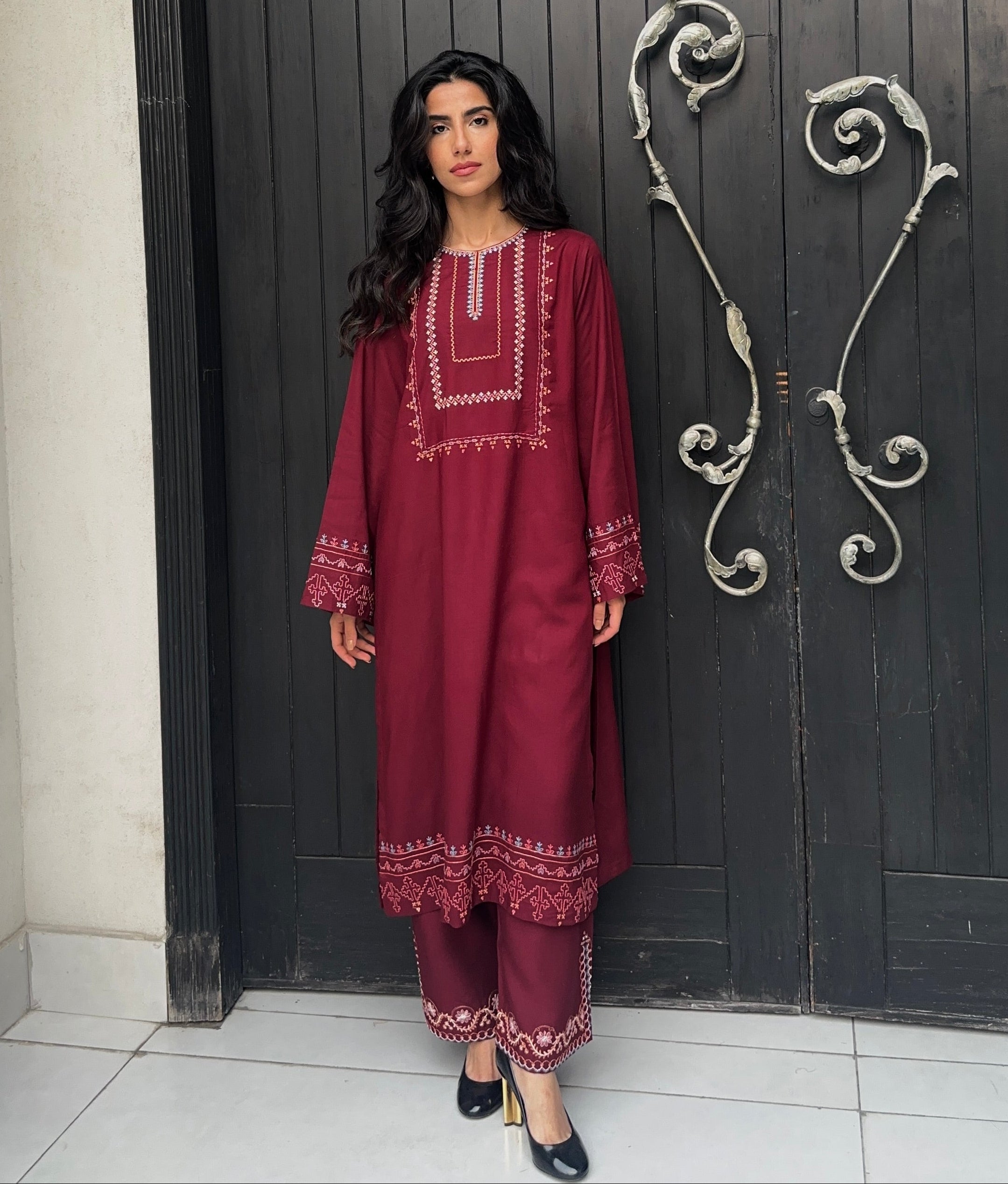 Carnation Set - Maroon