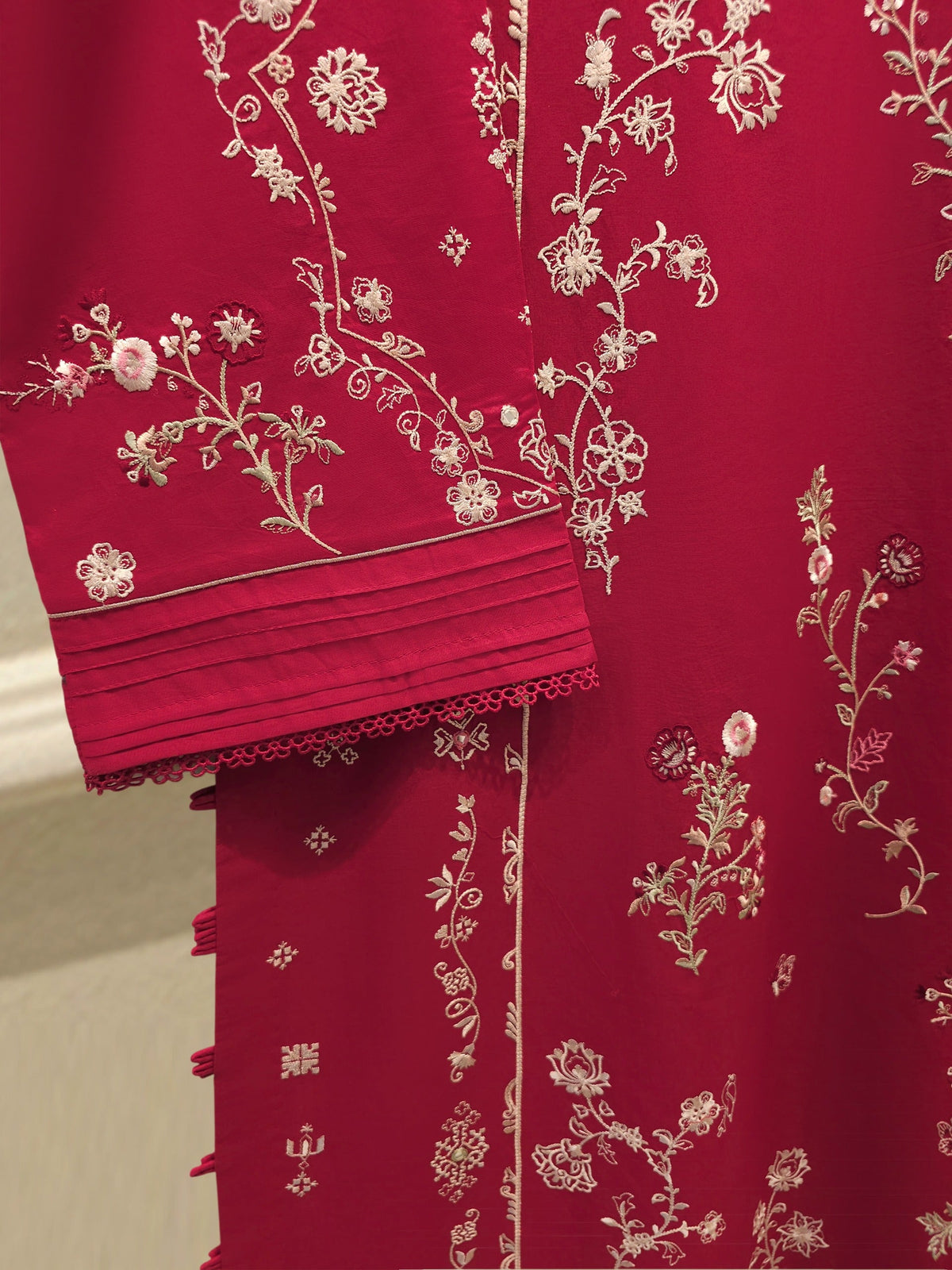 2 Piece - Embroidered Cambric Suit S115329