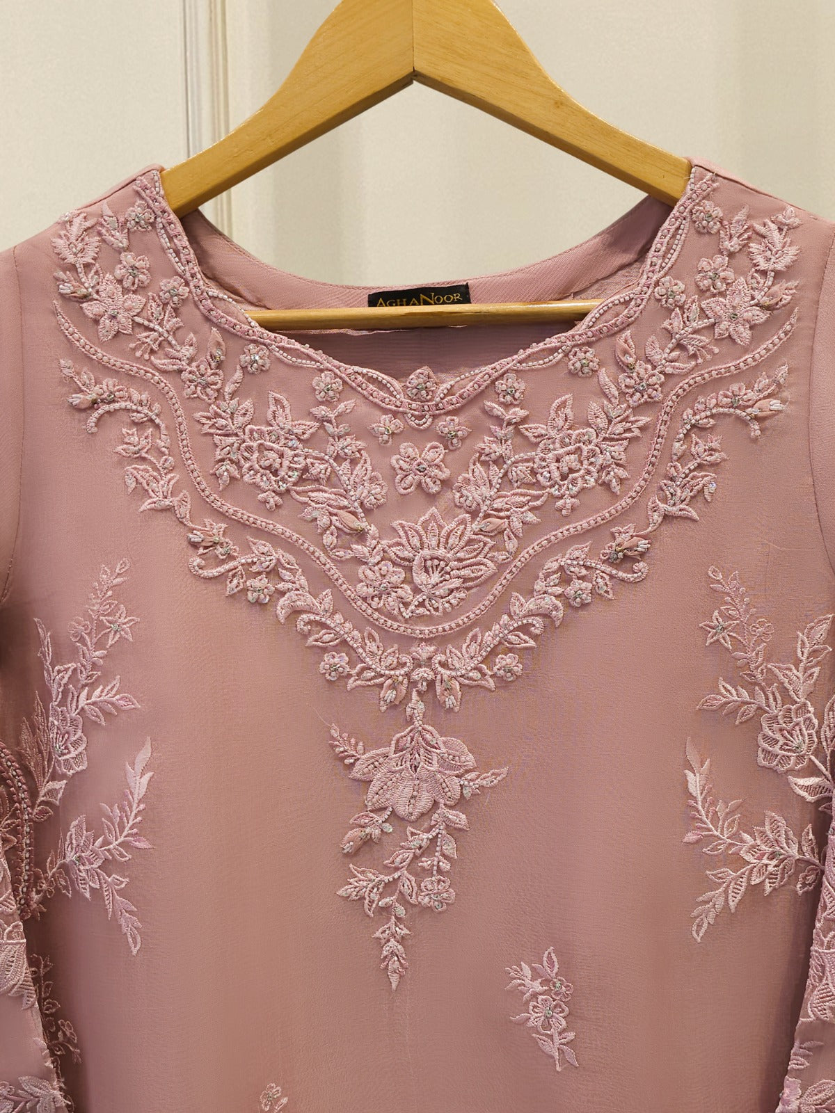 Pure Embroidered Organza Shirt S114044