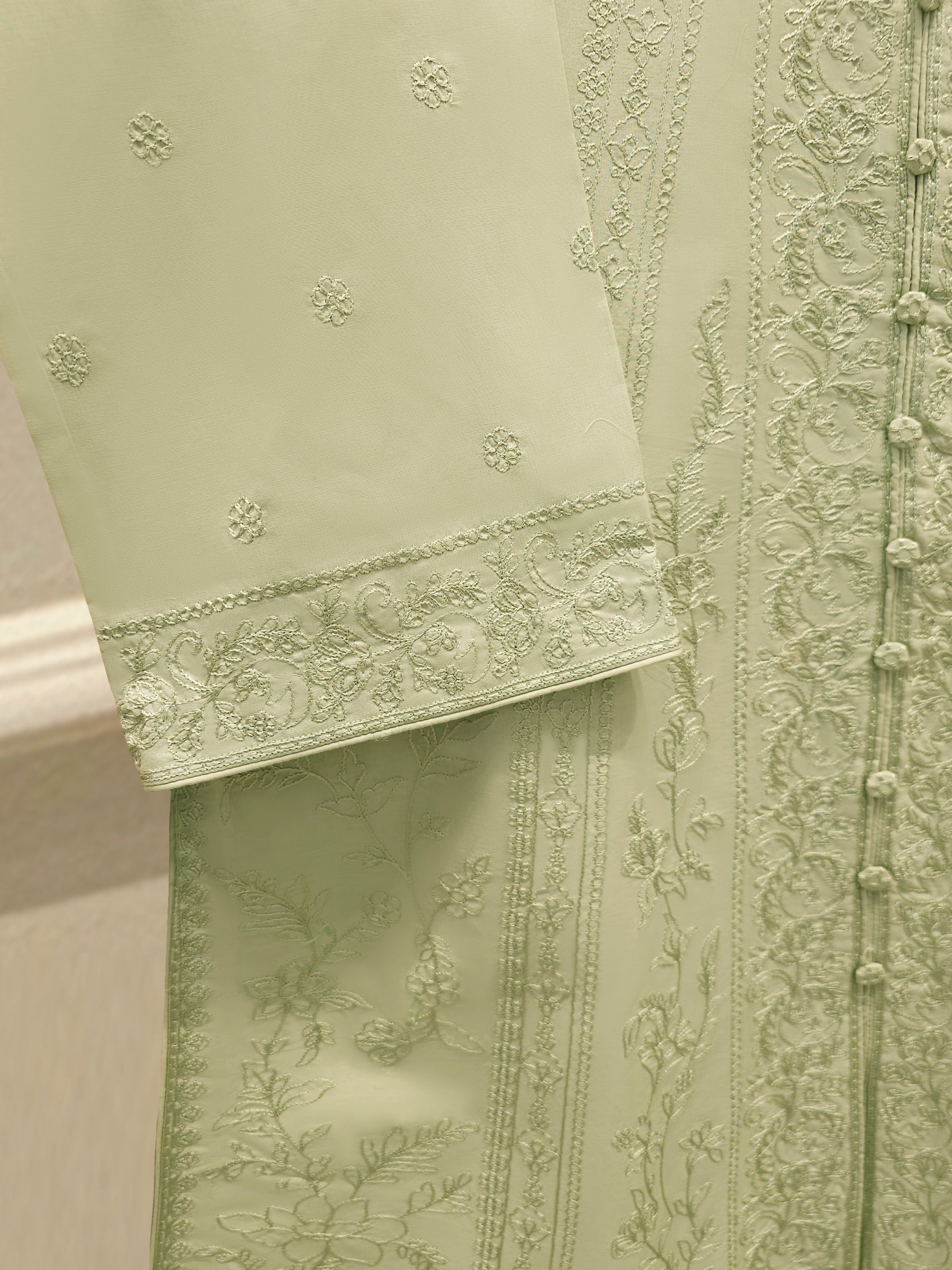 3 Piece - Embroidered Cambric Suit S113758