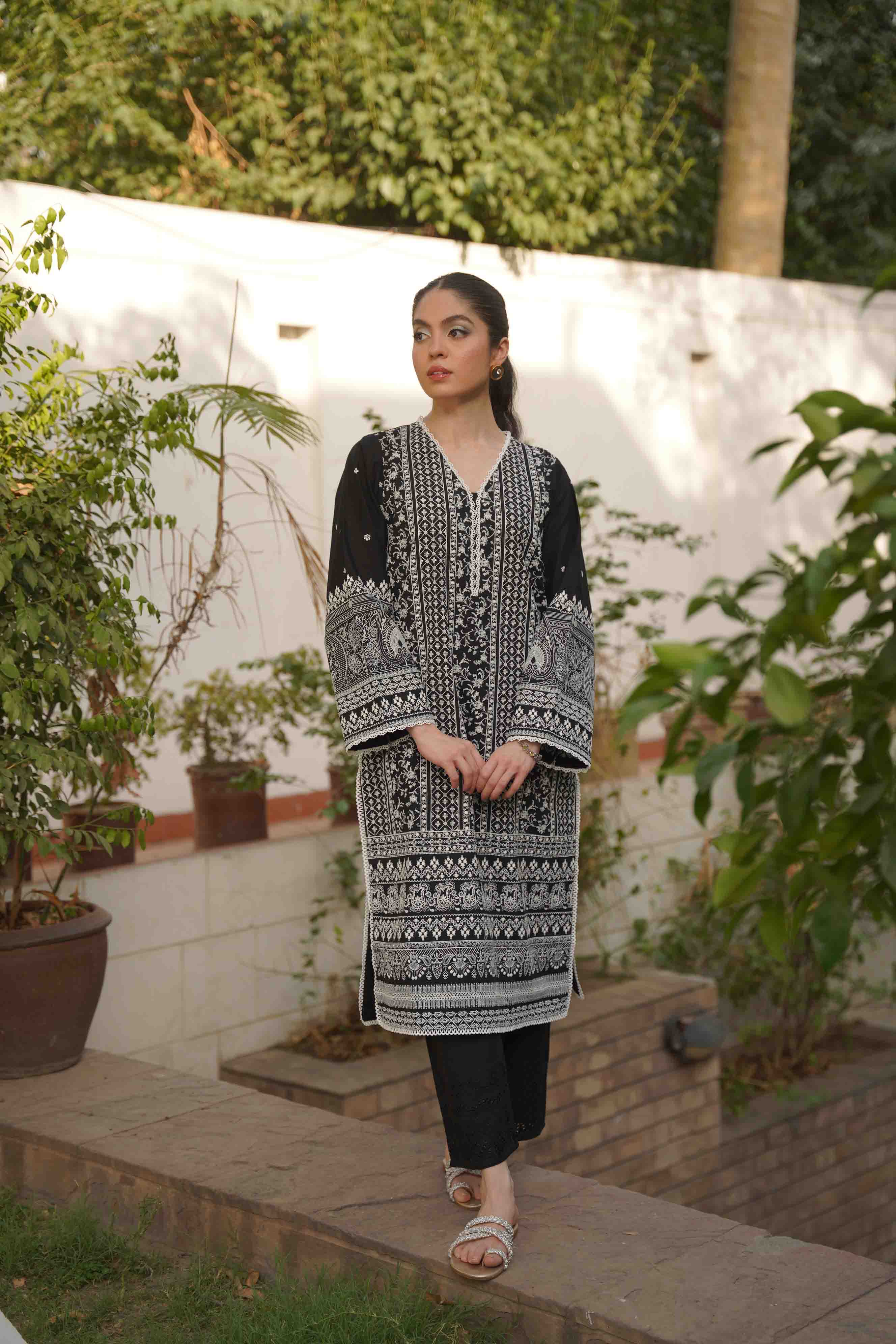 Hollyhocks + Nicotiana kurtas ( Bundle deal )