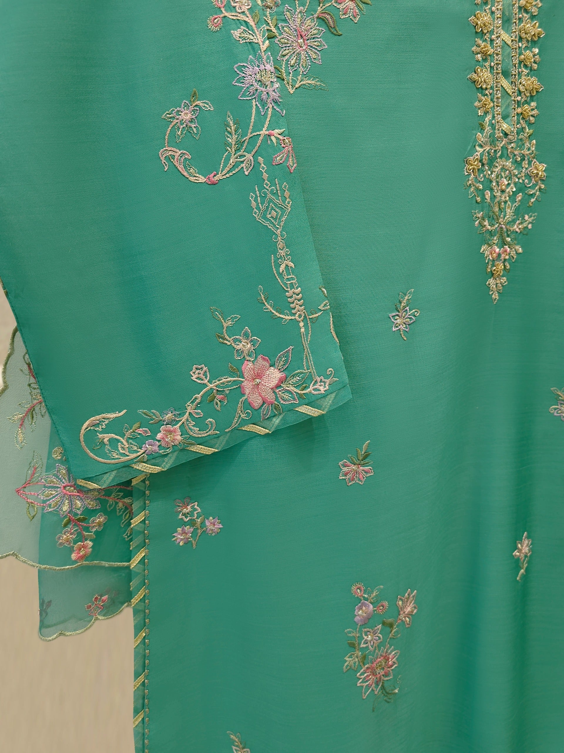 2 Piece - Pure Khaddi Silk Embroidered Suit S114094