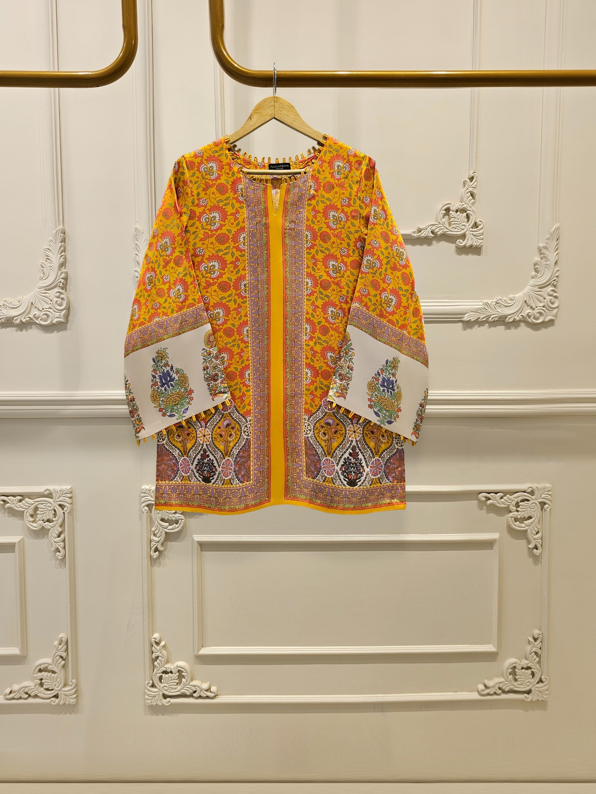 2 Piece- Printed Silk Co-ord Set S111760