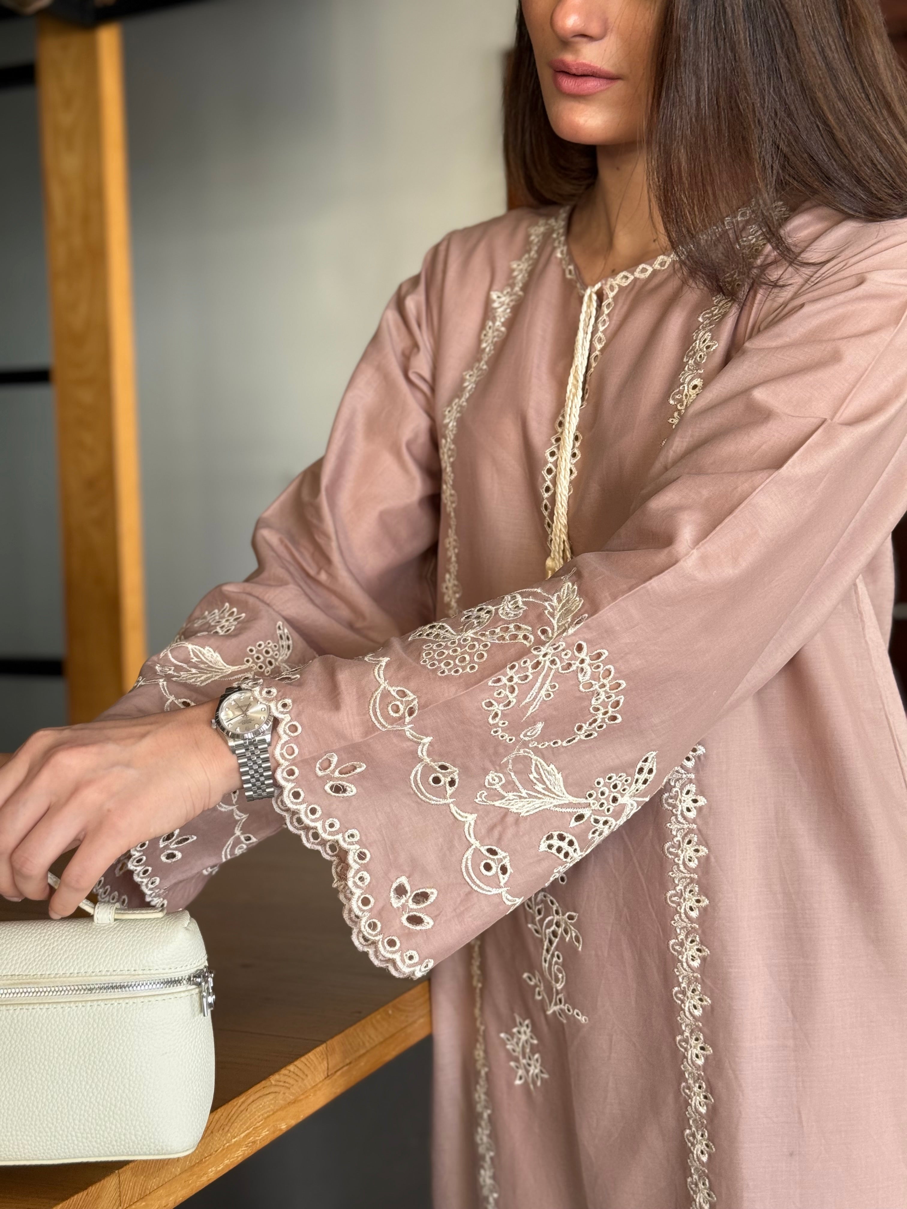 Blush Whisper - Pink Schiffli CO-ORD Set