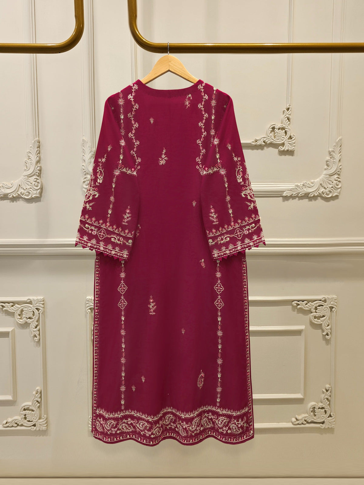 Pure Embroidered Kora Cotton Shirt S113836