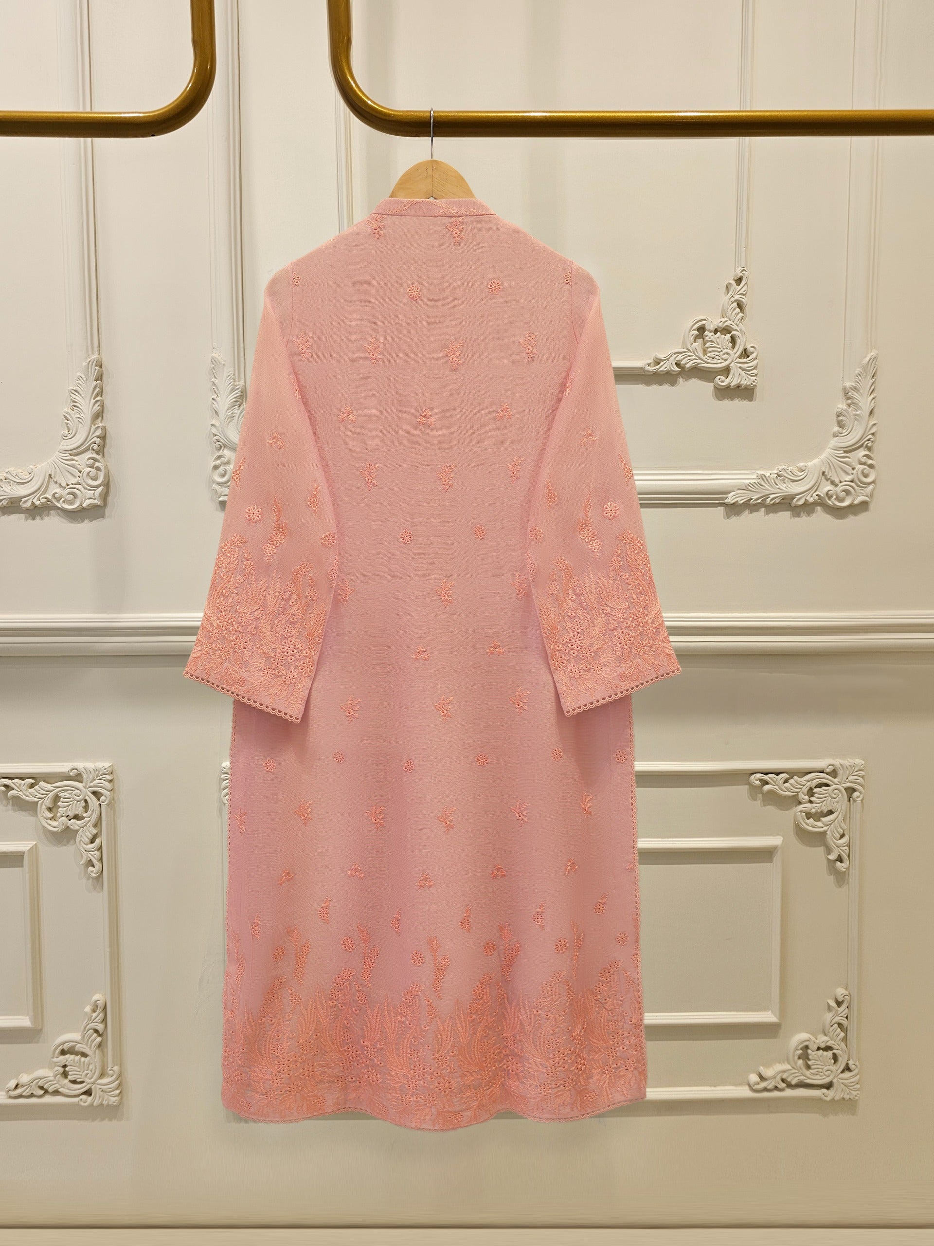 3 Piece - Pure Embroidered Cotton Net Suit S114041