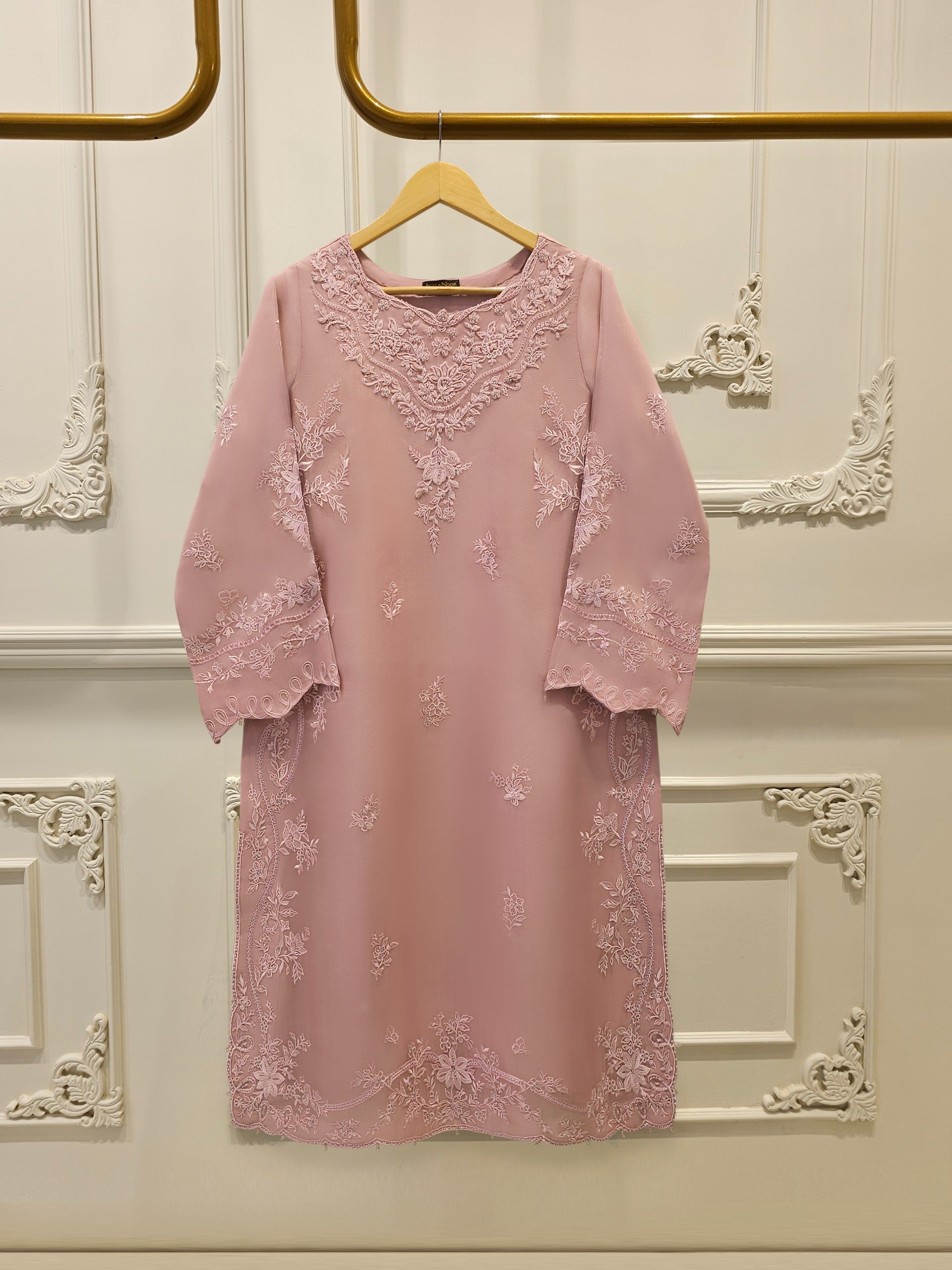 Pure Embroidered Organza Shirt S114044