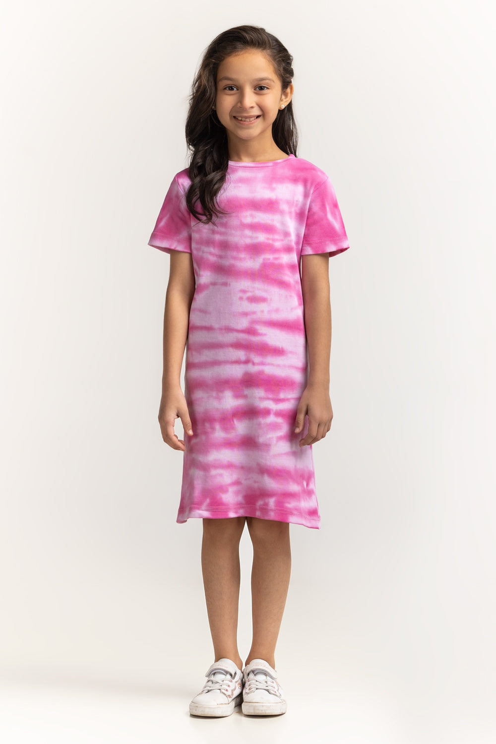 Round Neck Tie-Dye Dress