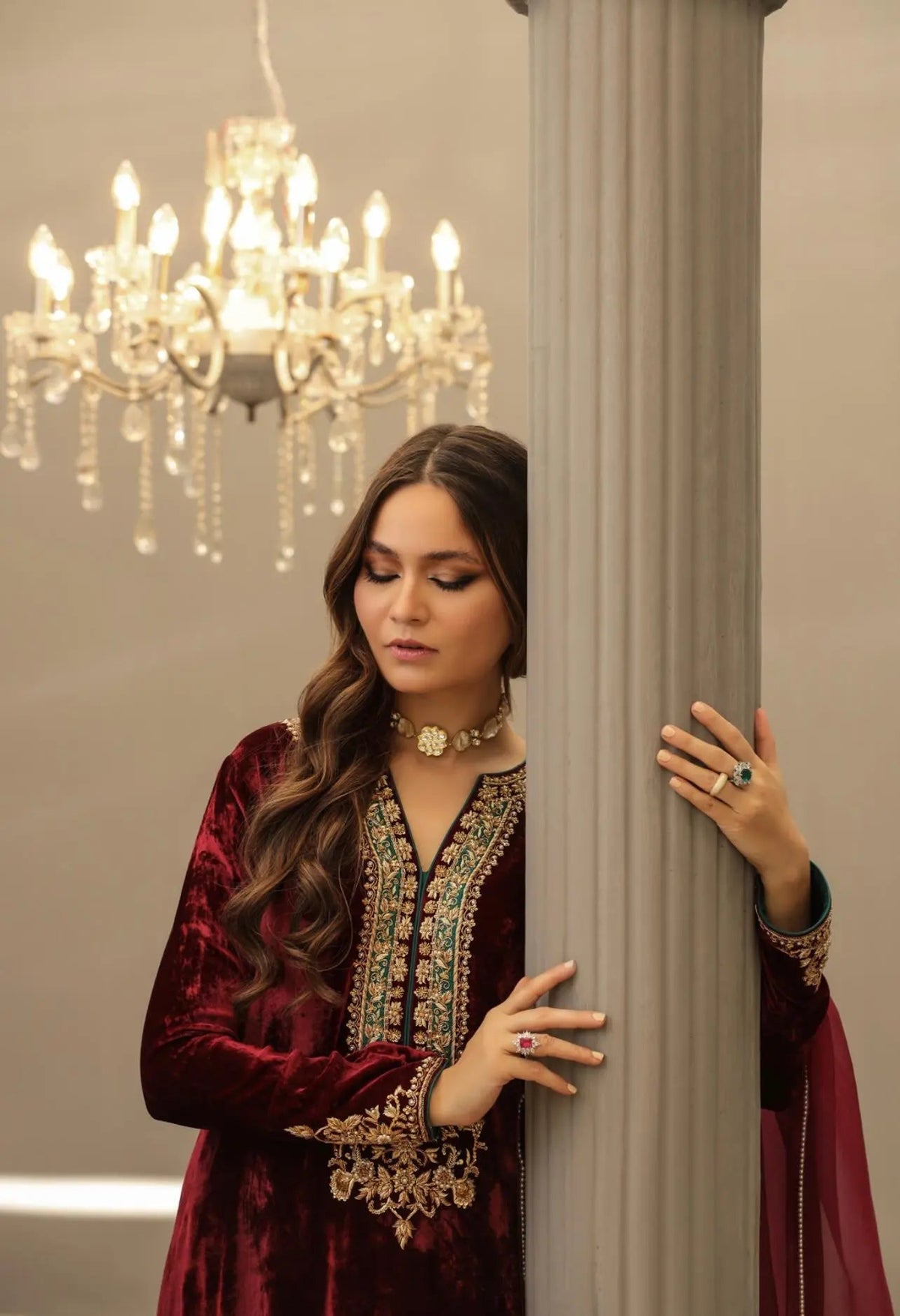 Ruby Velvet Luxe by Alizay Saad