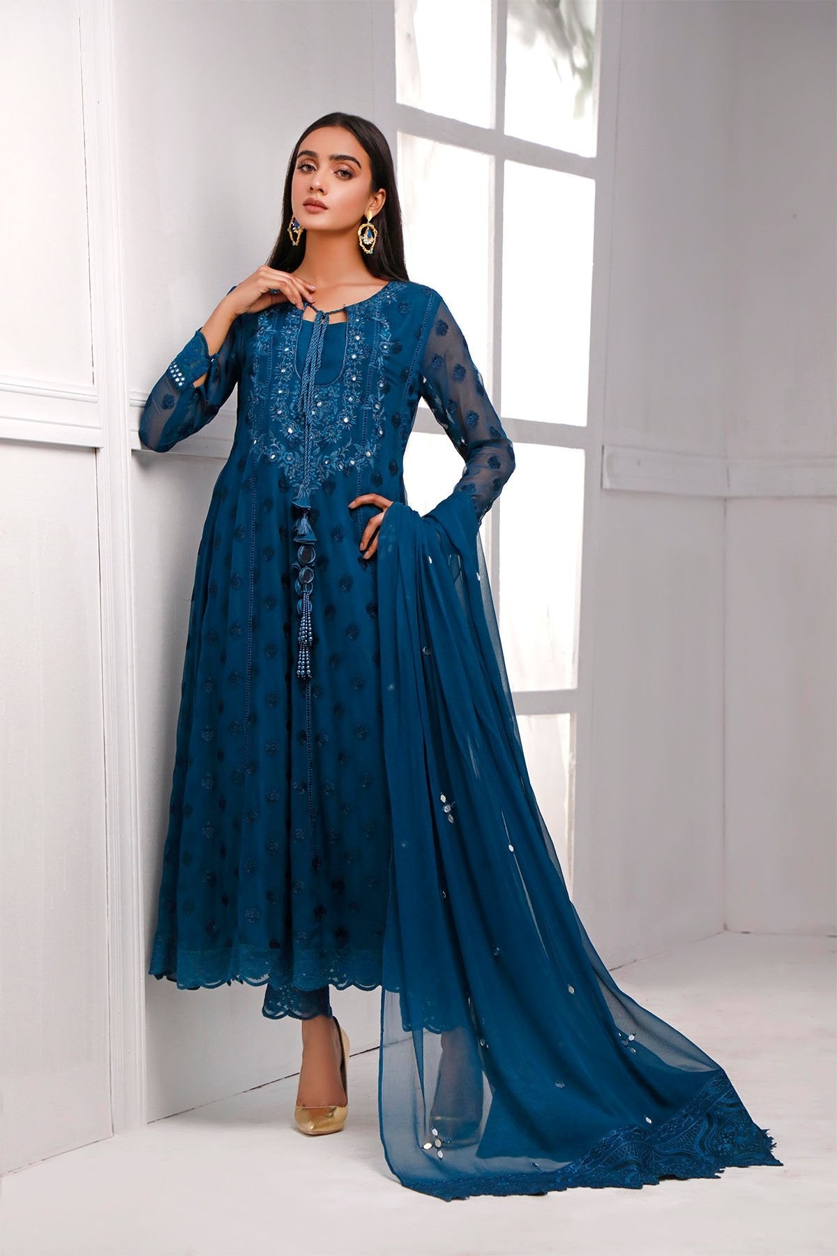 Embroidered Cotton Kurta