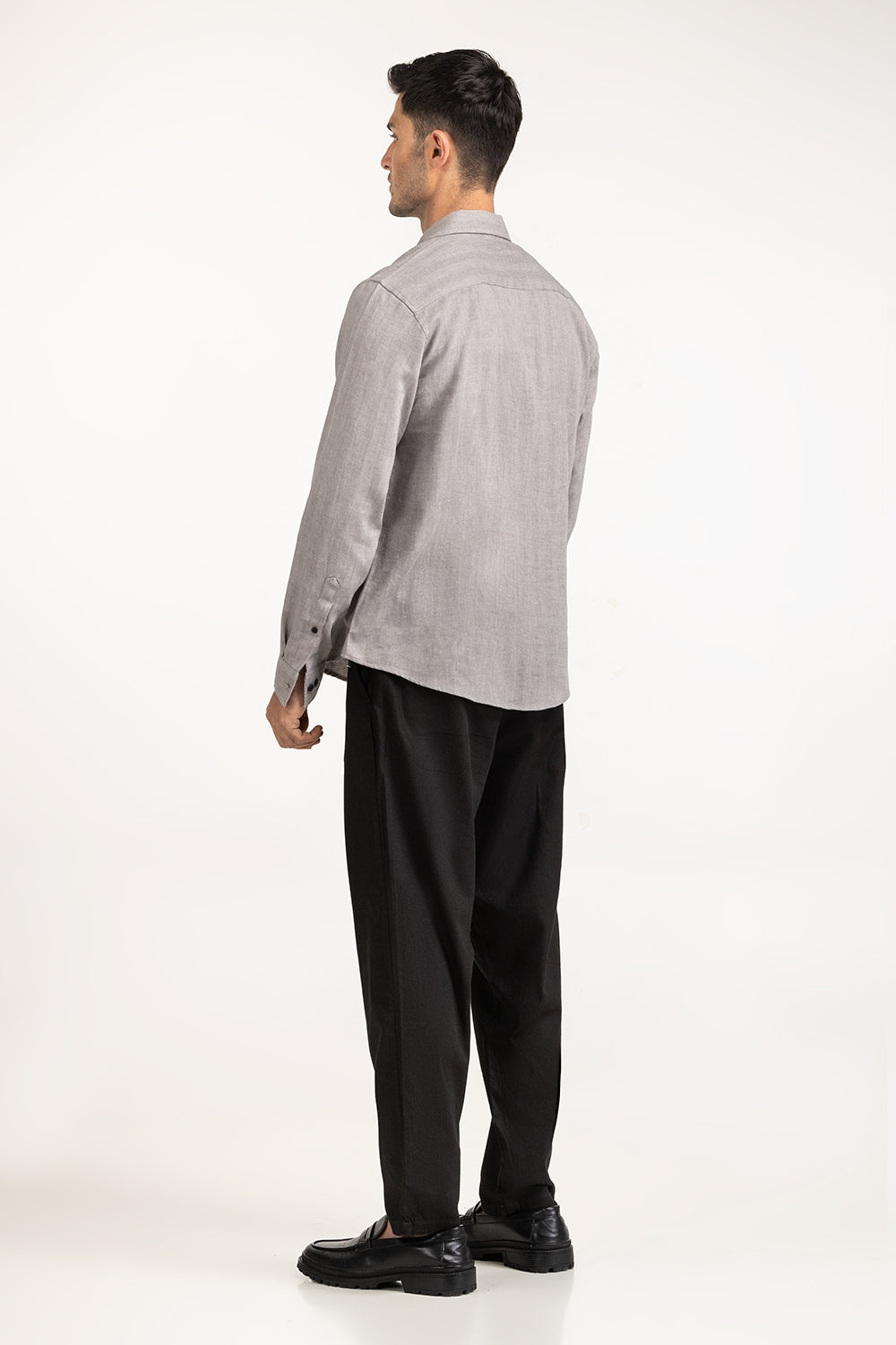 Self Textured Casual Shirts
