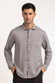 Self Textured Casual Shirts