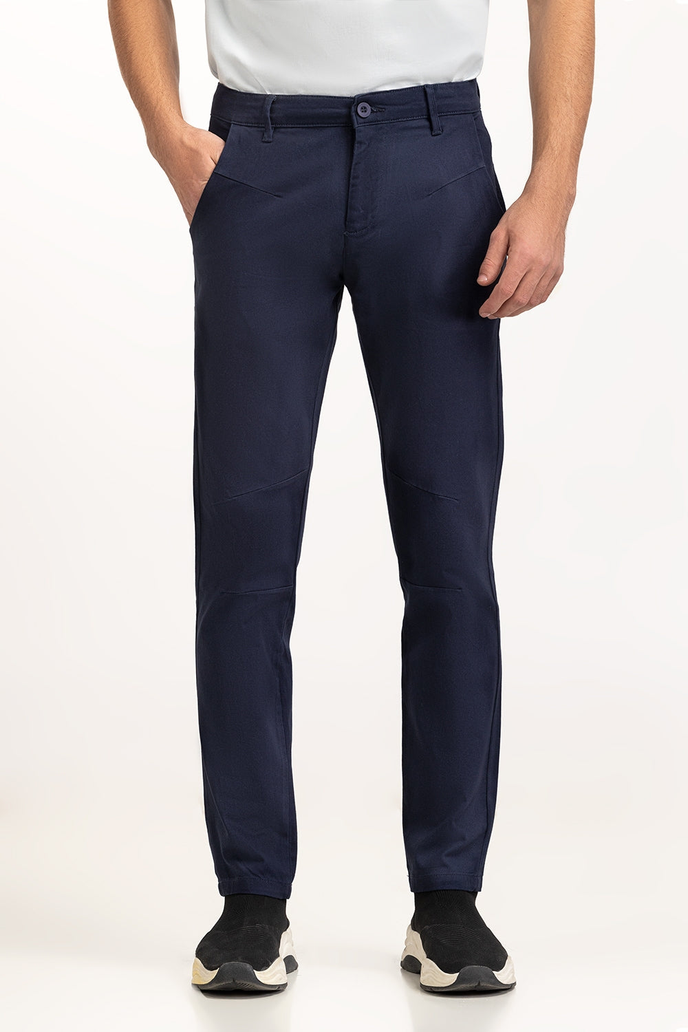 Plain Dyed Khaki Pants
