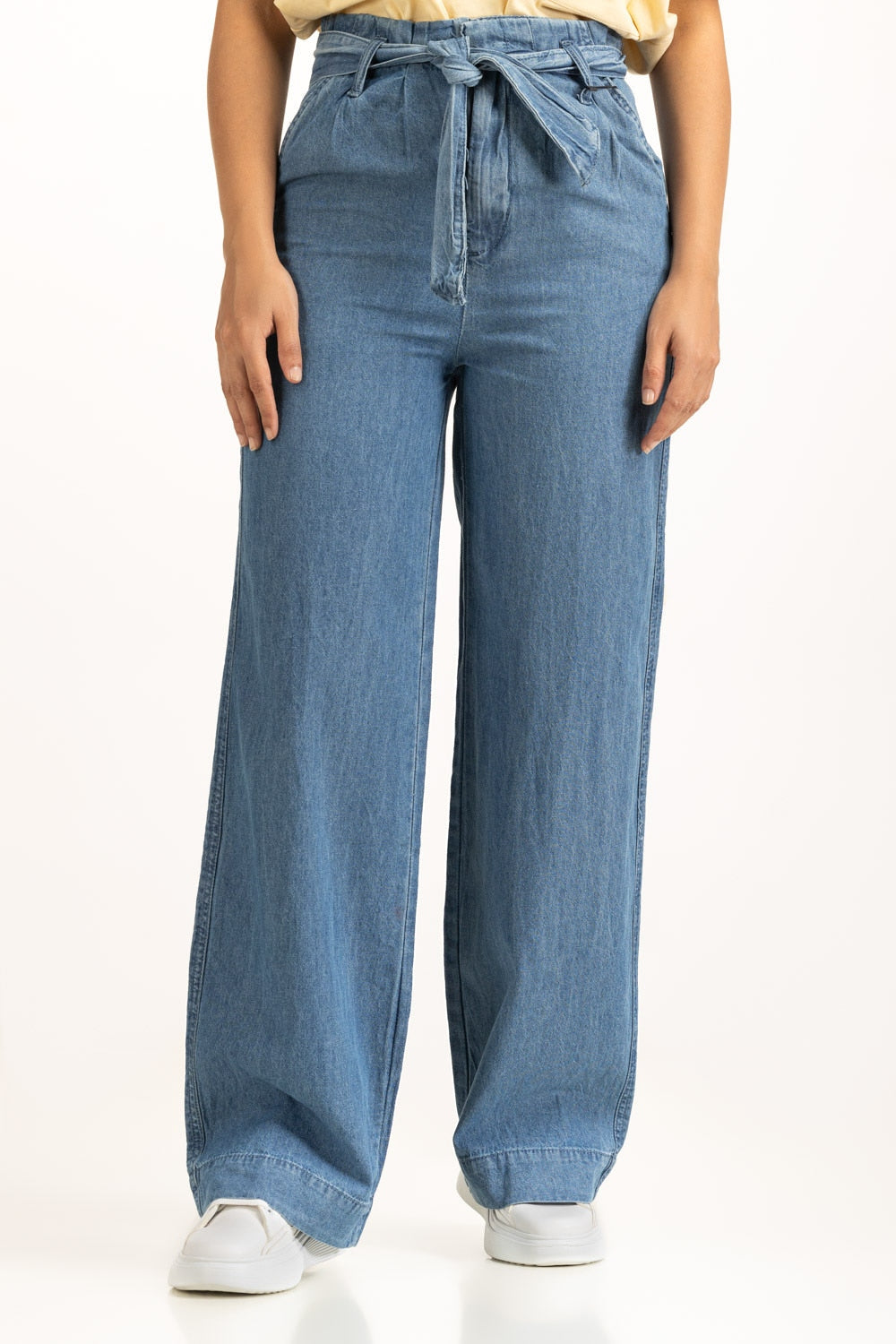 Straight Fit Wide Leg Trousers