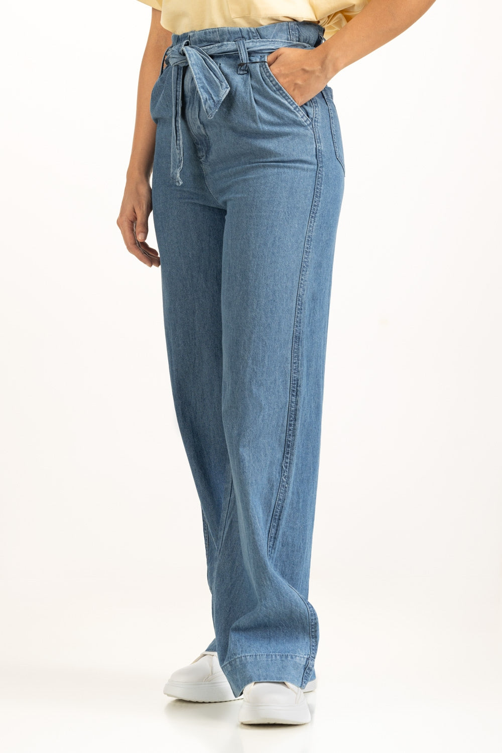 Straight Fit Wide Leg Trousers
