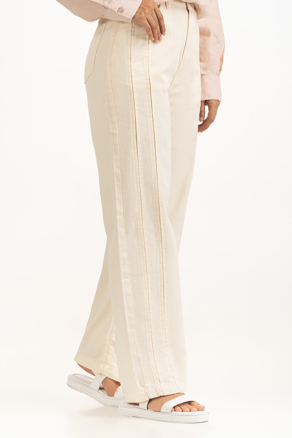 Straight Fit Wide Leg Trousers
