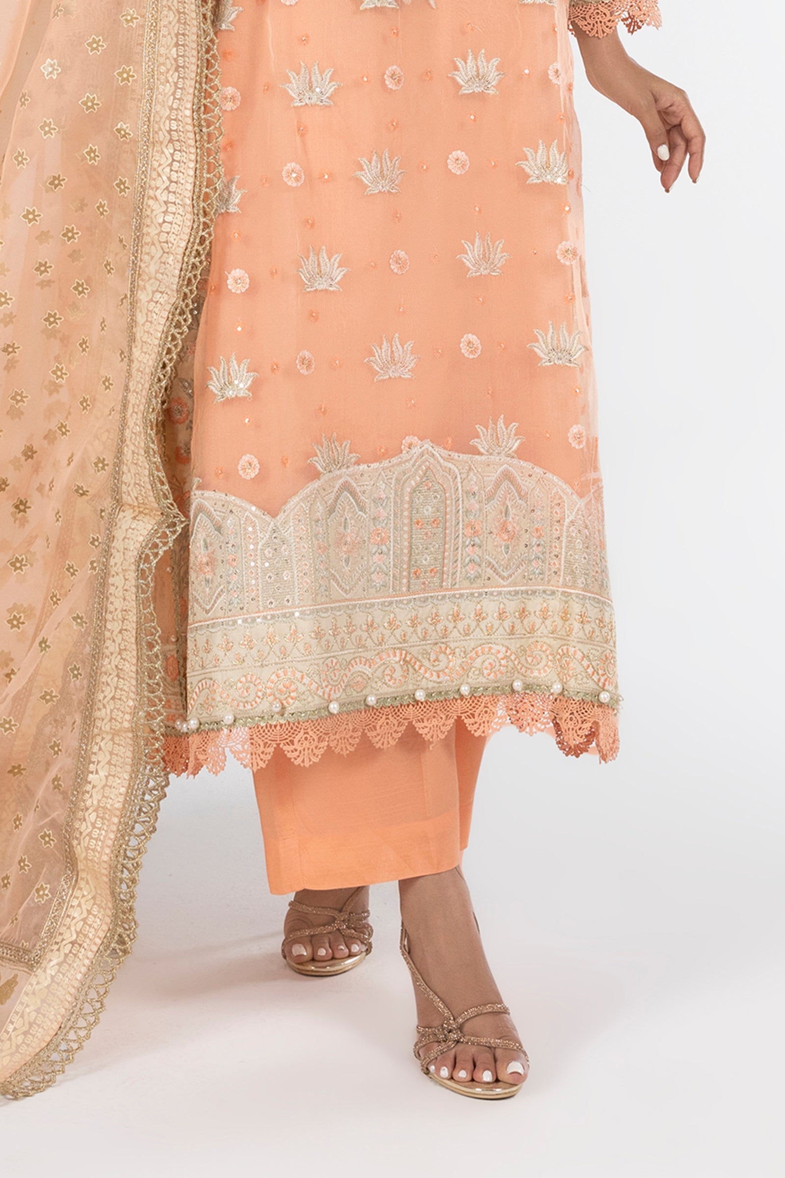 Stitched Peach Culotte