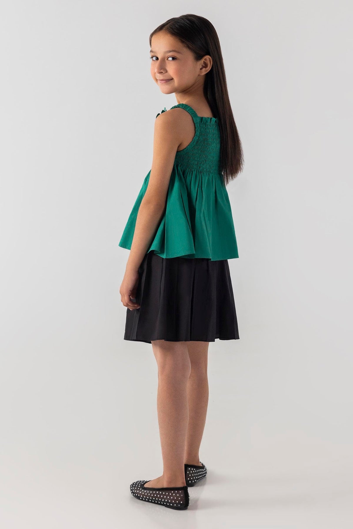 Stitched Kids Dyed Poplin Top