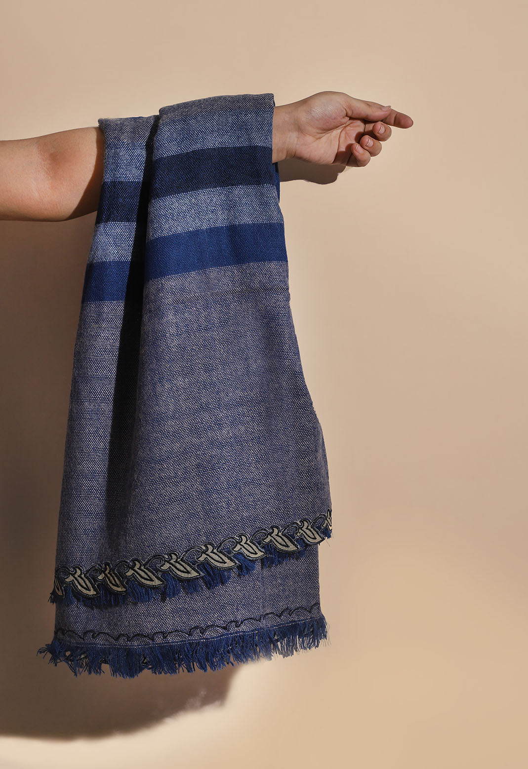 Blue Weave Shawl