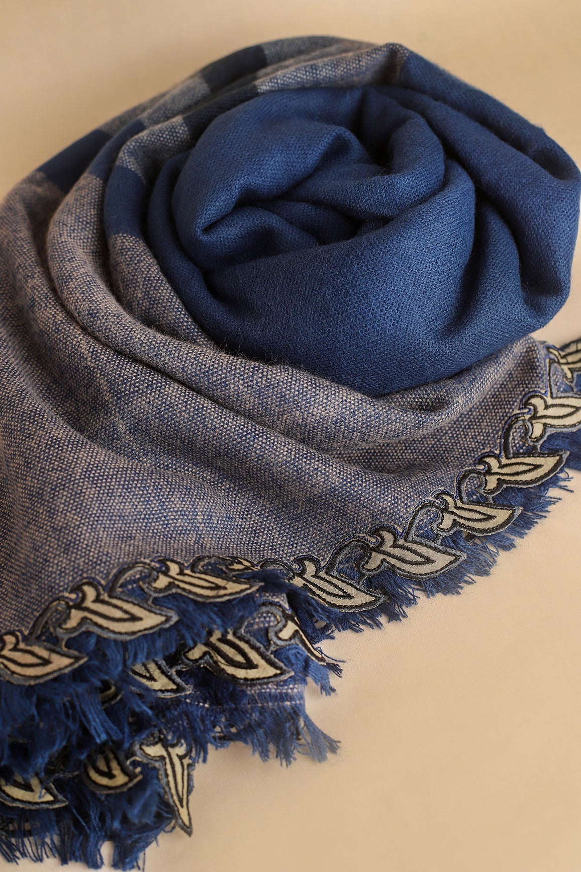 Blue Weave Shawl
