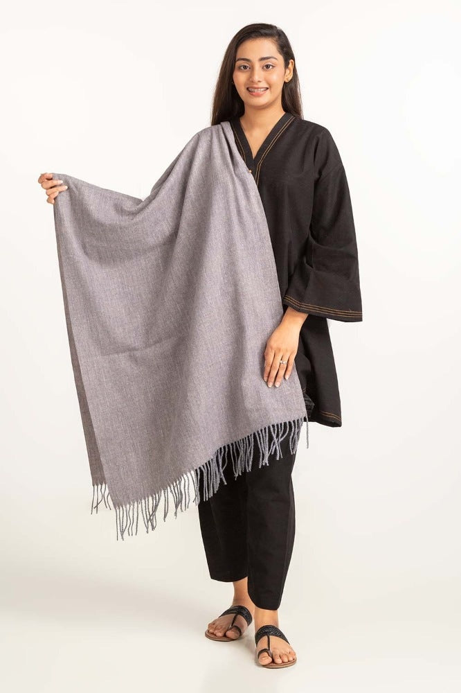 Grey Poly Viscose Scarf