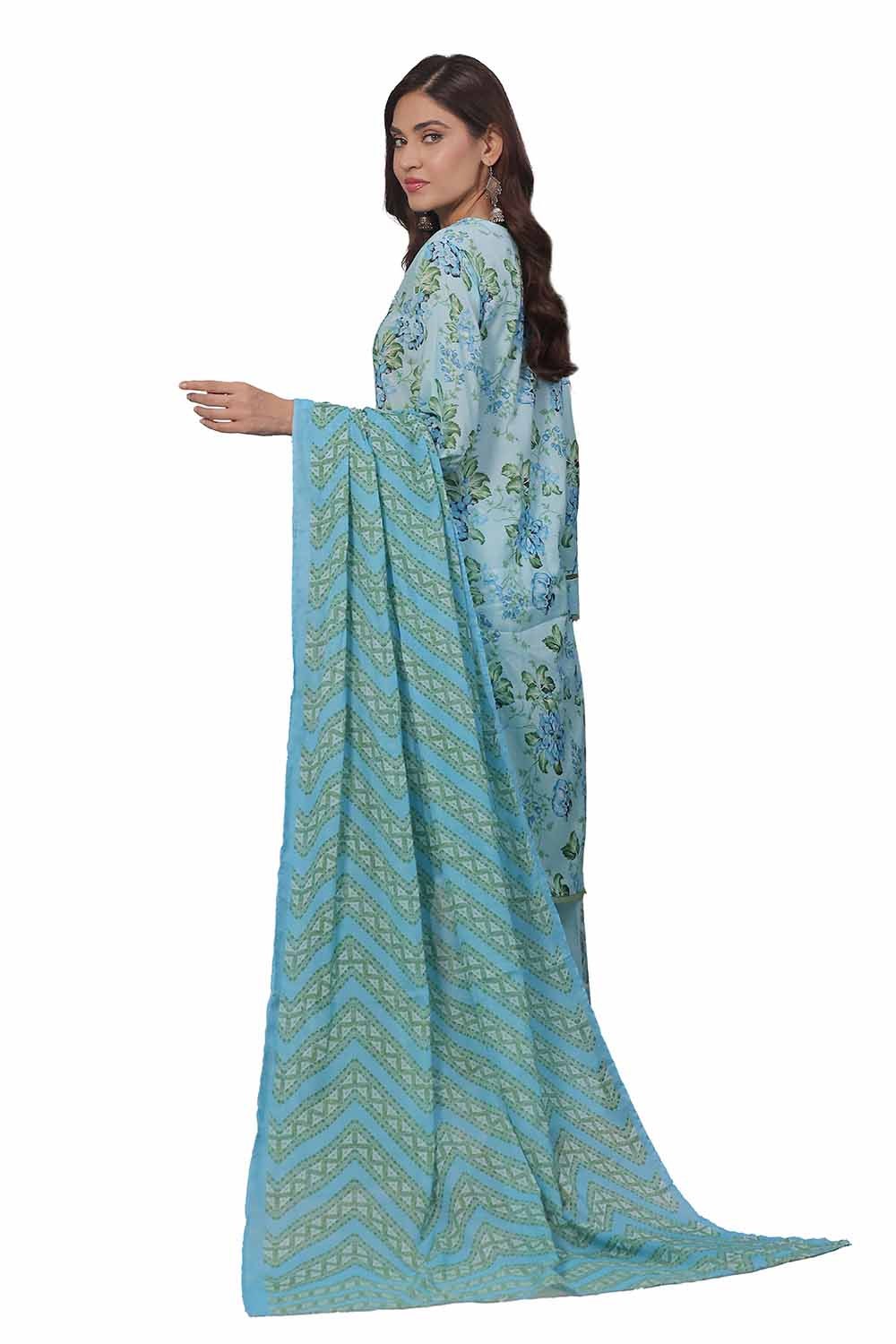 3 Piece Unstitched Printed Khaddar Suit