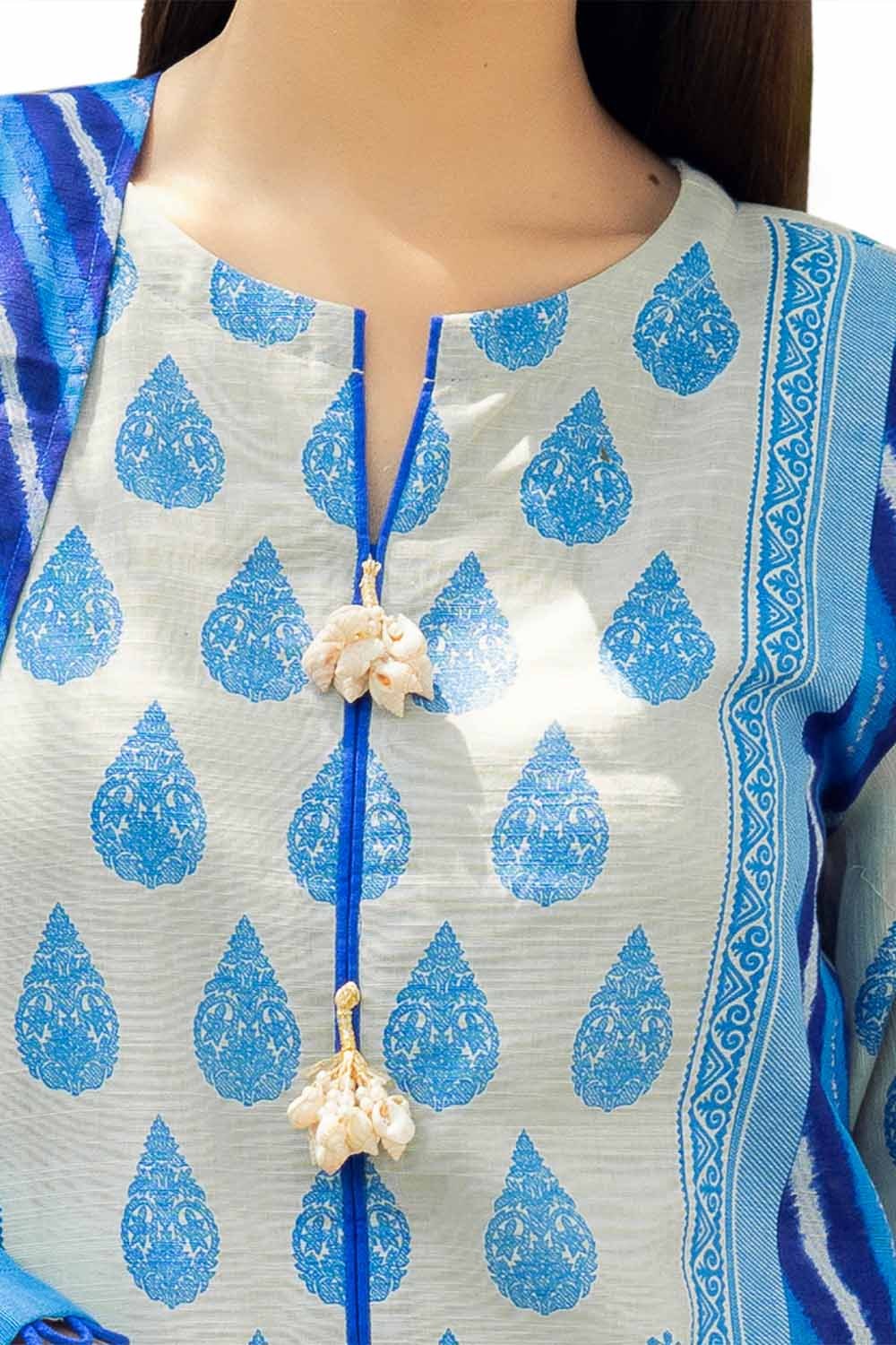3 Piece Unstitched Printed Khaddar Suit