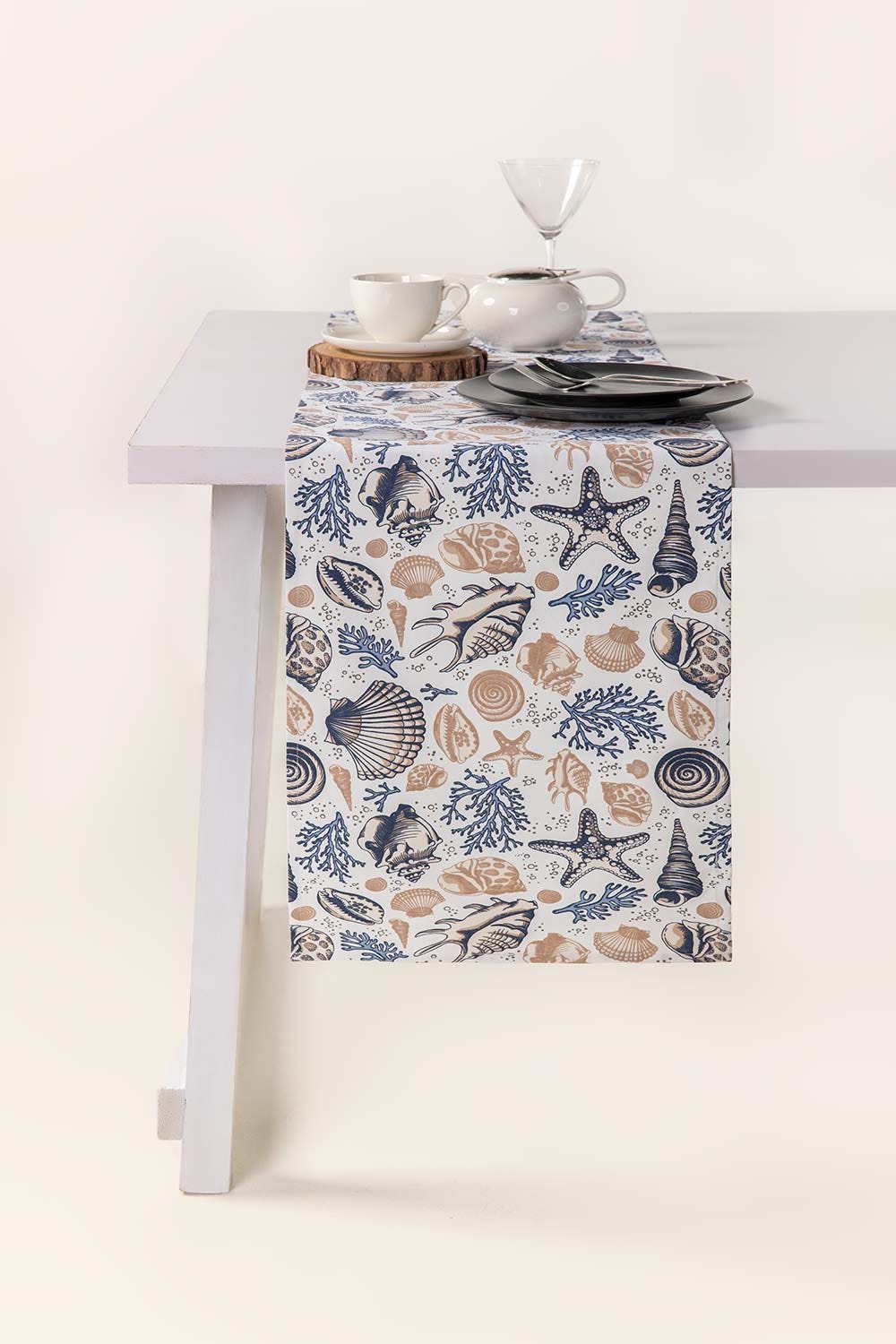 Aw23-Sea Shell Placemat And Runner Set