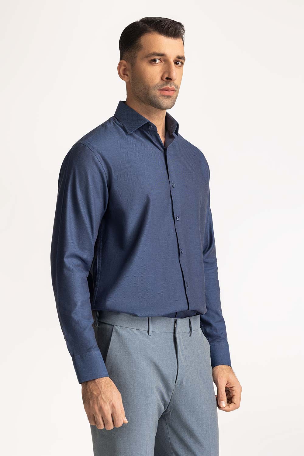 Self Textured Formal Shirt