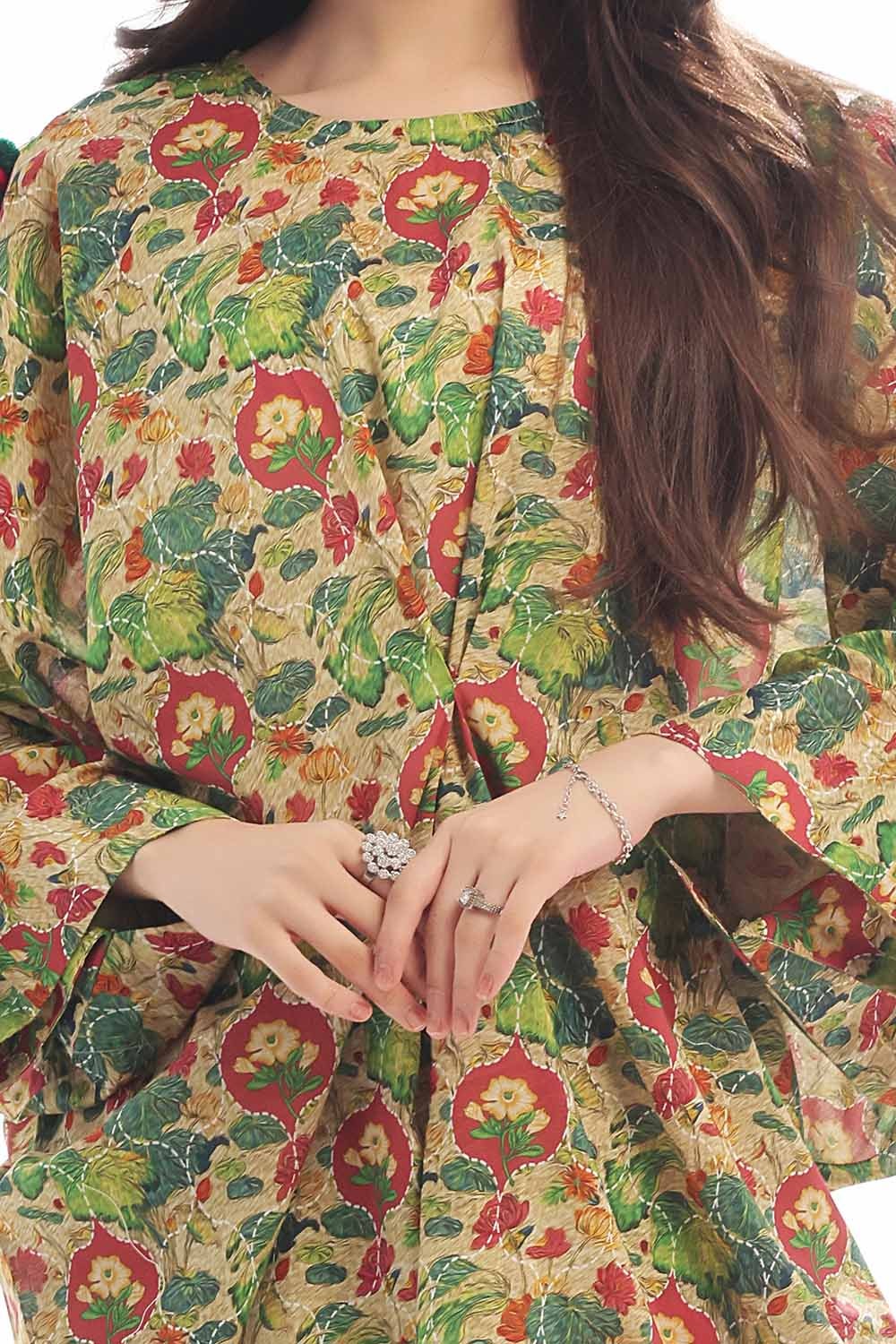 1 Piece Unstitched Printed Lawn Shirt