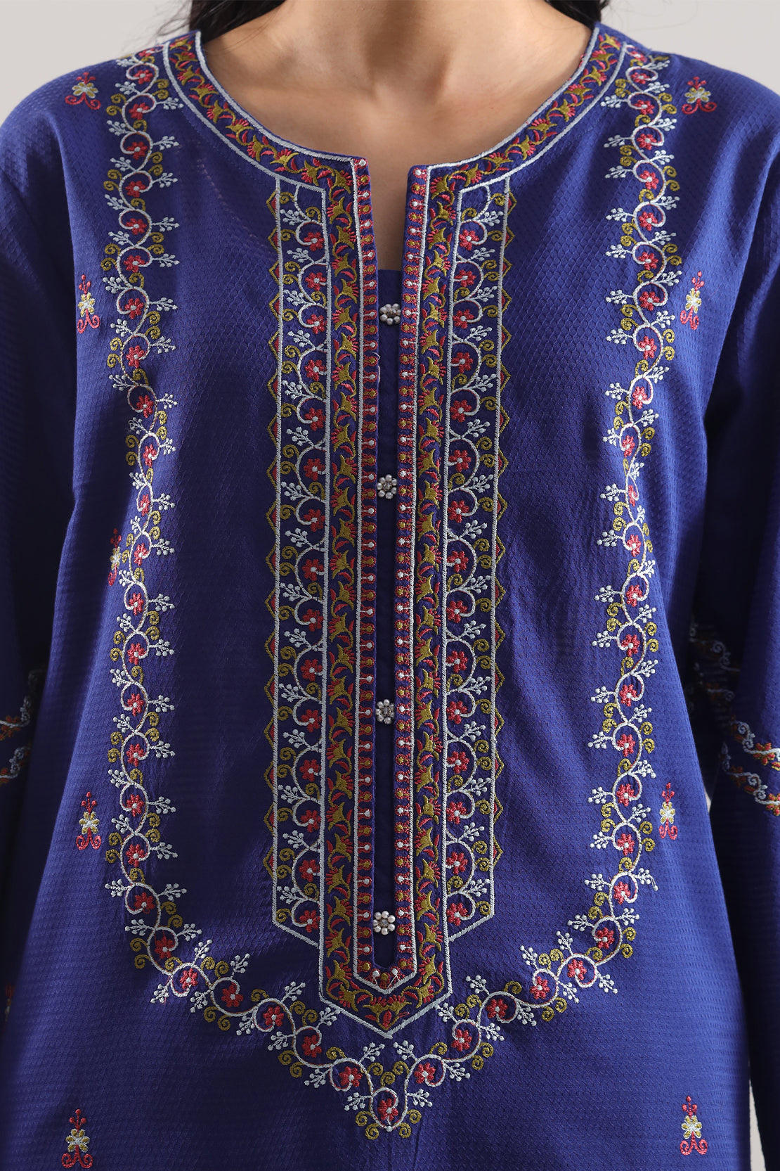 Luxury Pret Embroidered Cotton Jacquard Stitched 3 Piece108420