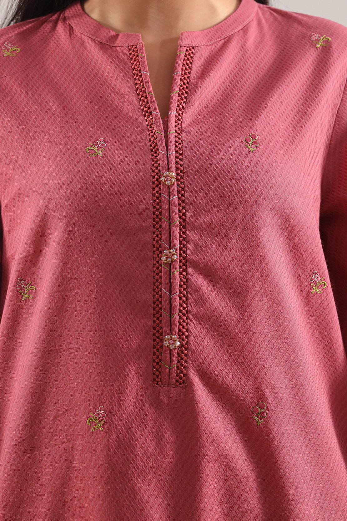 Luxury Pret Embroidered Cotton Jacquard Stitched 3 Piece108434