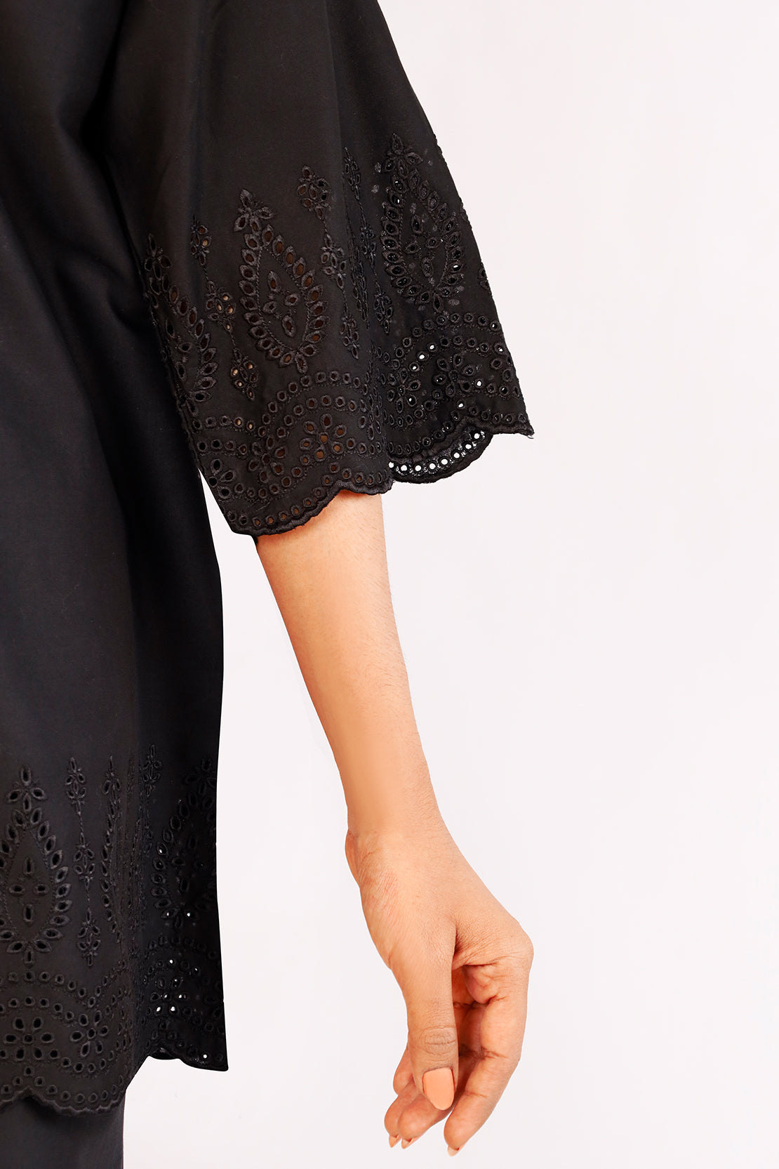 Solid Embroidered Cotton Stitched 2 Piece (Shirt/Trouser)63228