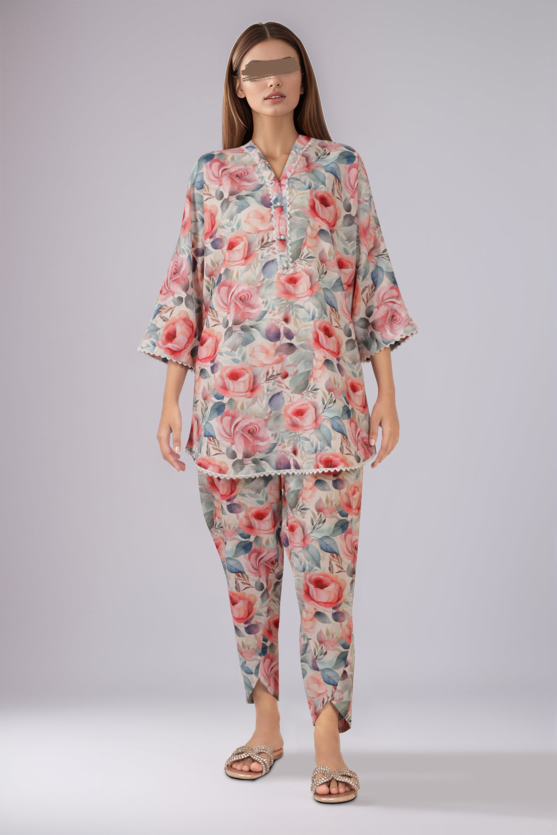 Printed Lawn Stitched 2 Piece (Shirt/Trouser)64609
