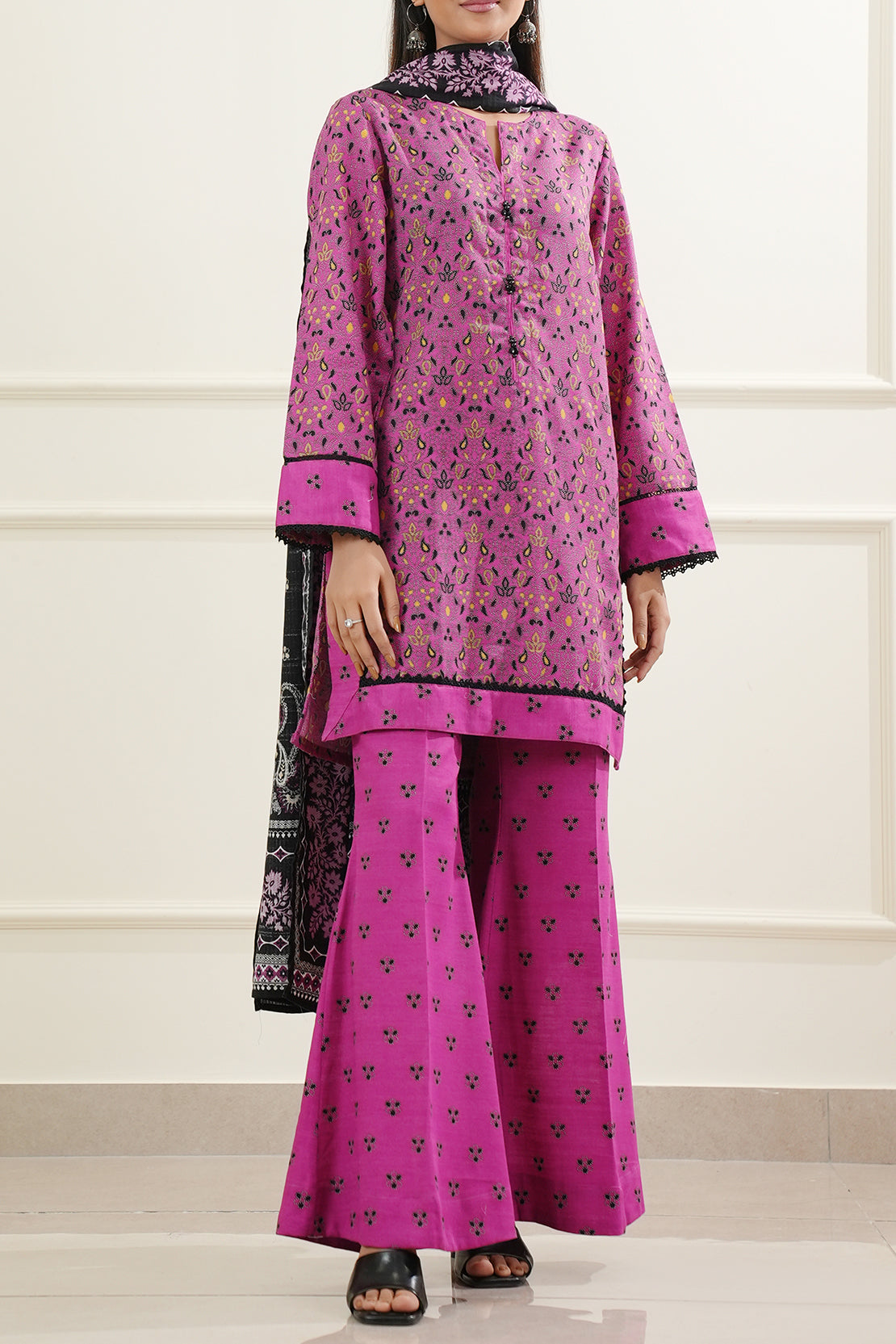 Printed Khaddar Stitched 2 Piece Shirt/Dupatta77267