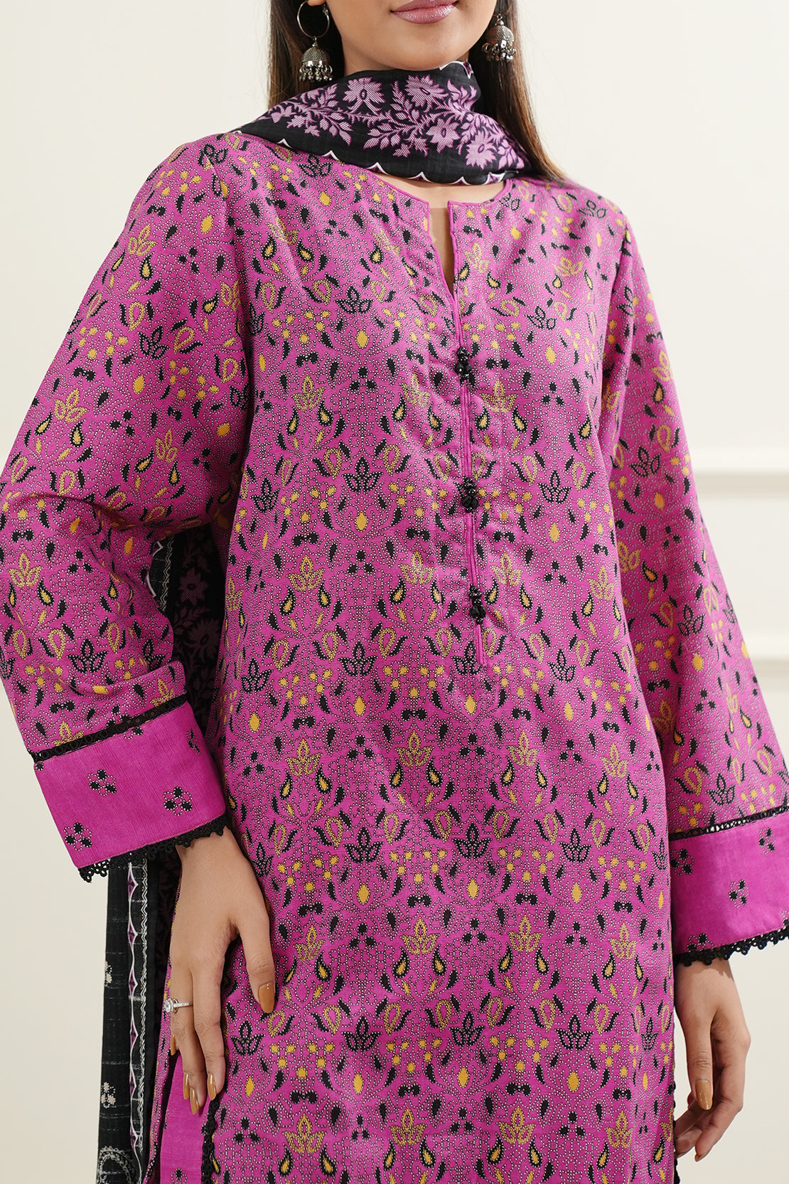 Printed Khaddar Stitched 2 Piece Shirt/Dupatta77267