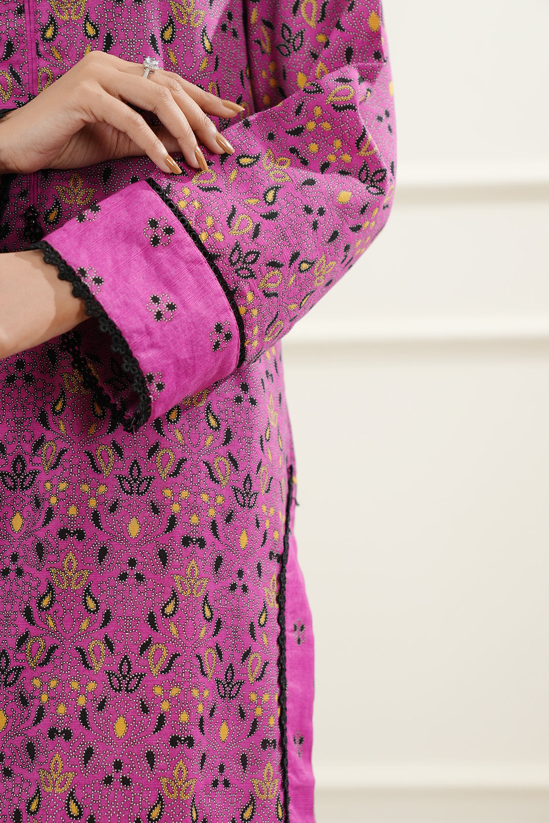 Printed Khaddar Stitched Shirt77141