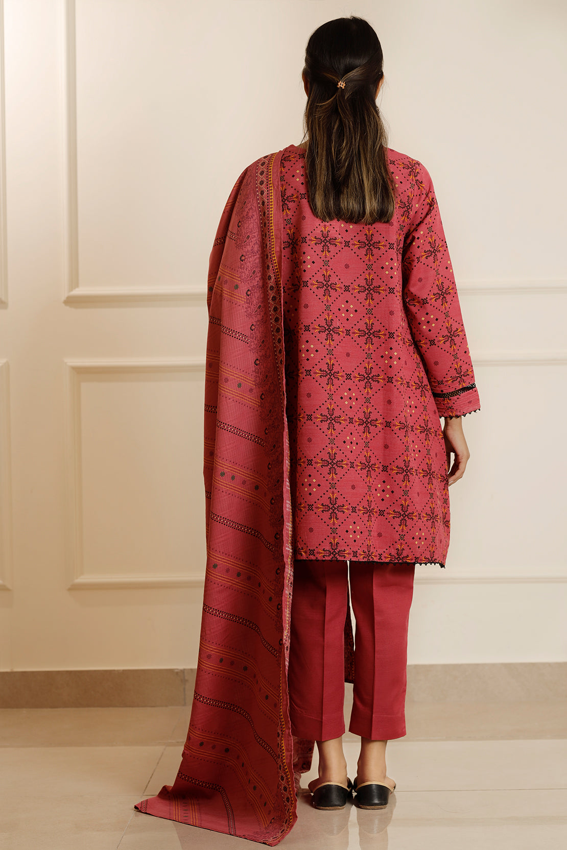 Printed Khaddar Stitched 2 Piece (Shirt/Trouser)77218