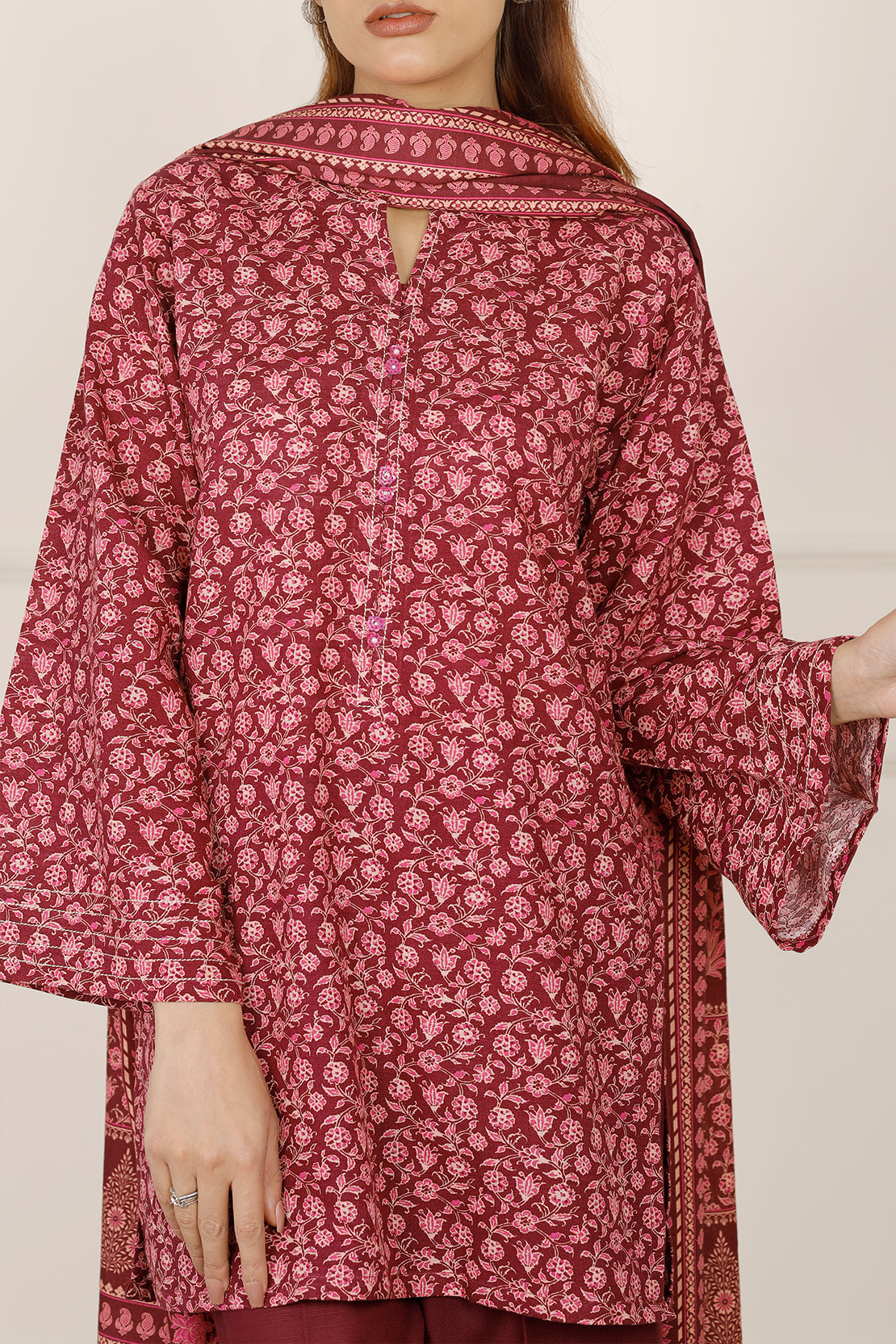 Printed Khaddar Stitched 2 Piece (Shirt/Trouser)77895