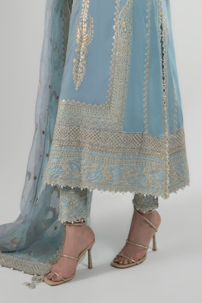 DA-1435 PURPLE EMBROIDERED KURTA