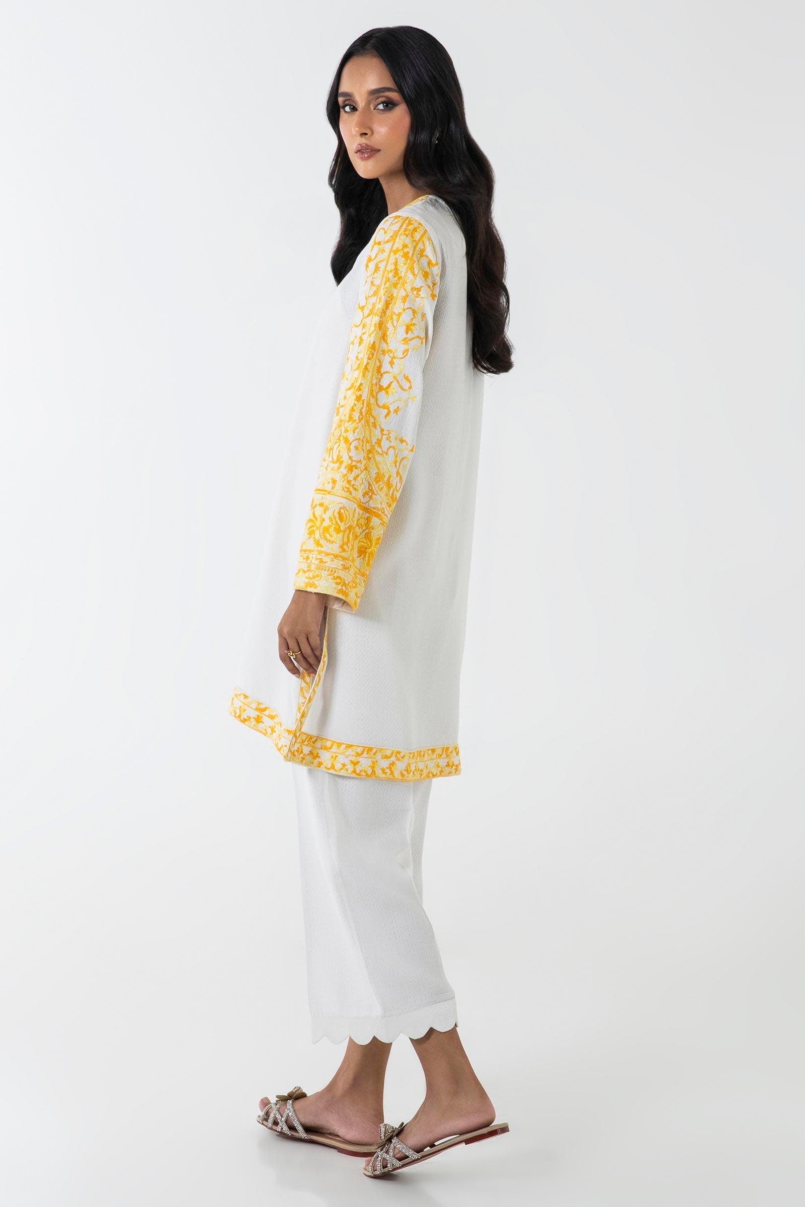 Stitched Light Blue Embroidered Shirt