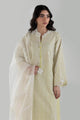 Stitched Light Yellow Embroidered Shirt