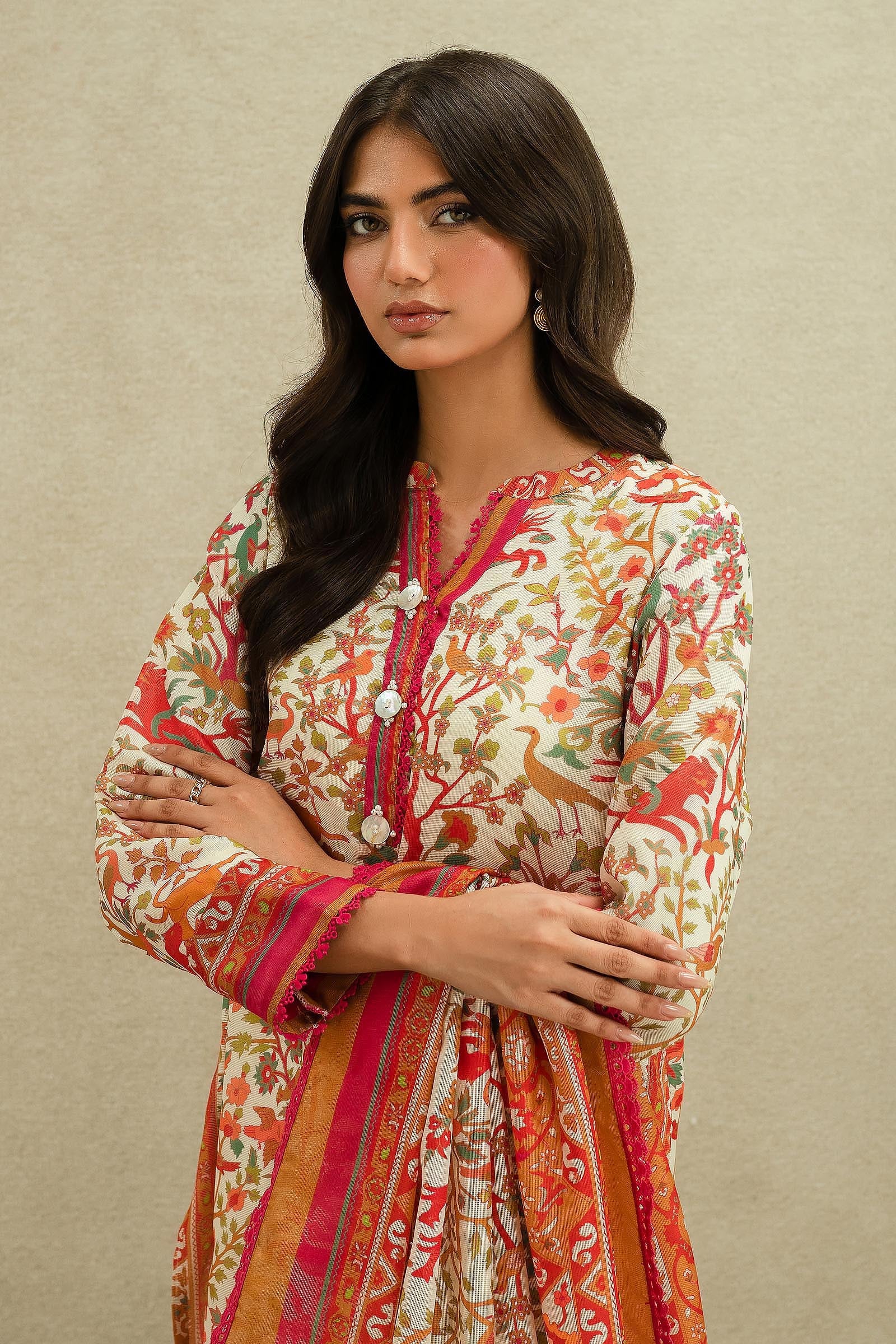 Stitched Multi Printed Shirt