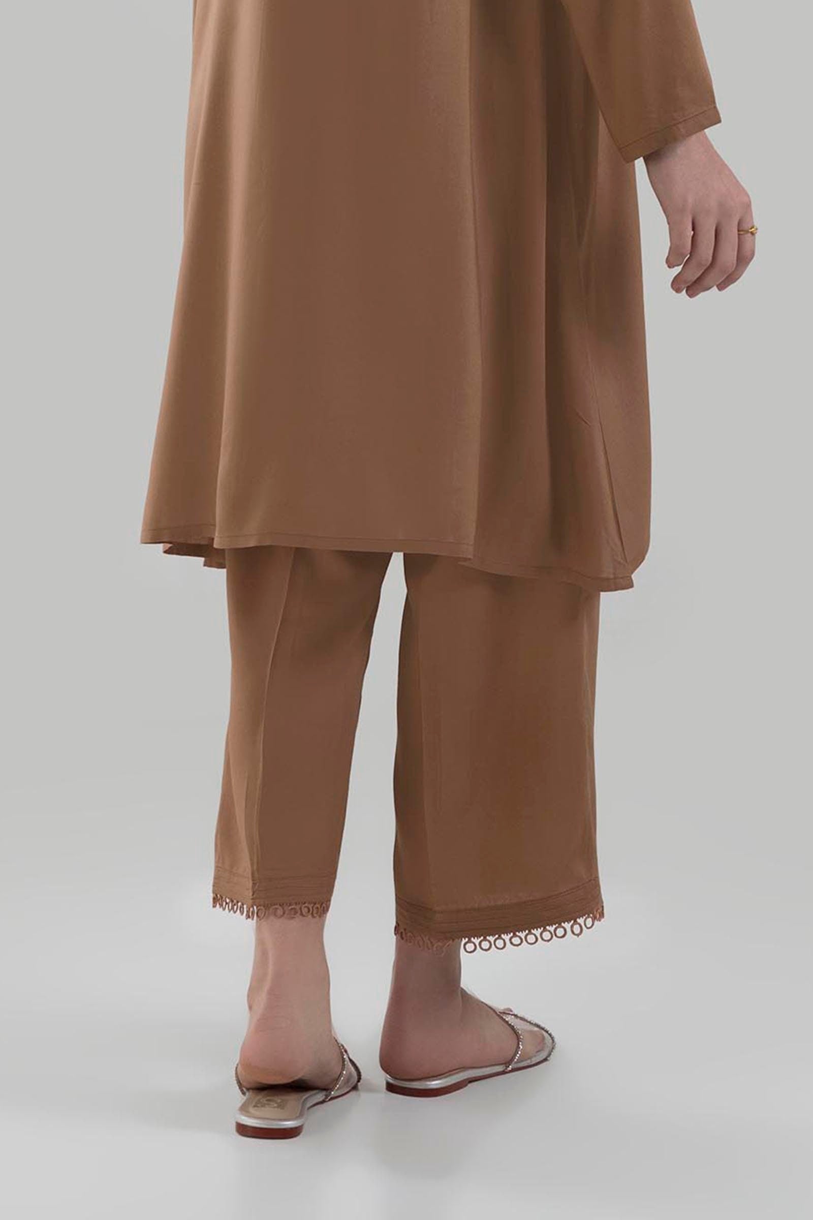 Stitched Brown Culotte
