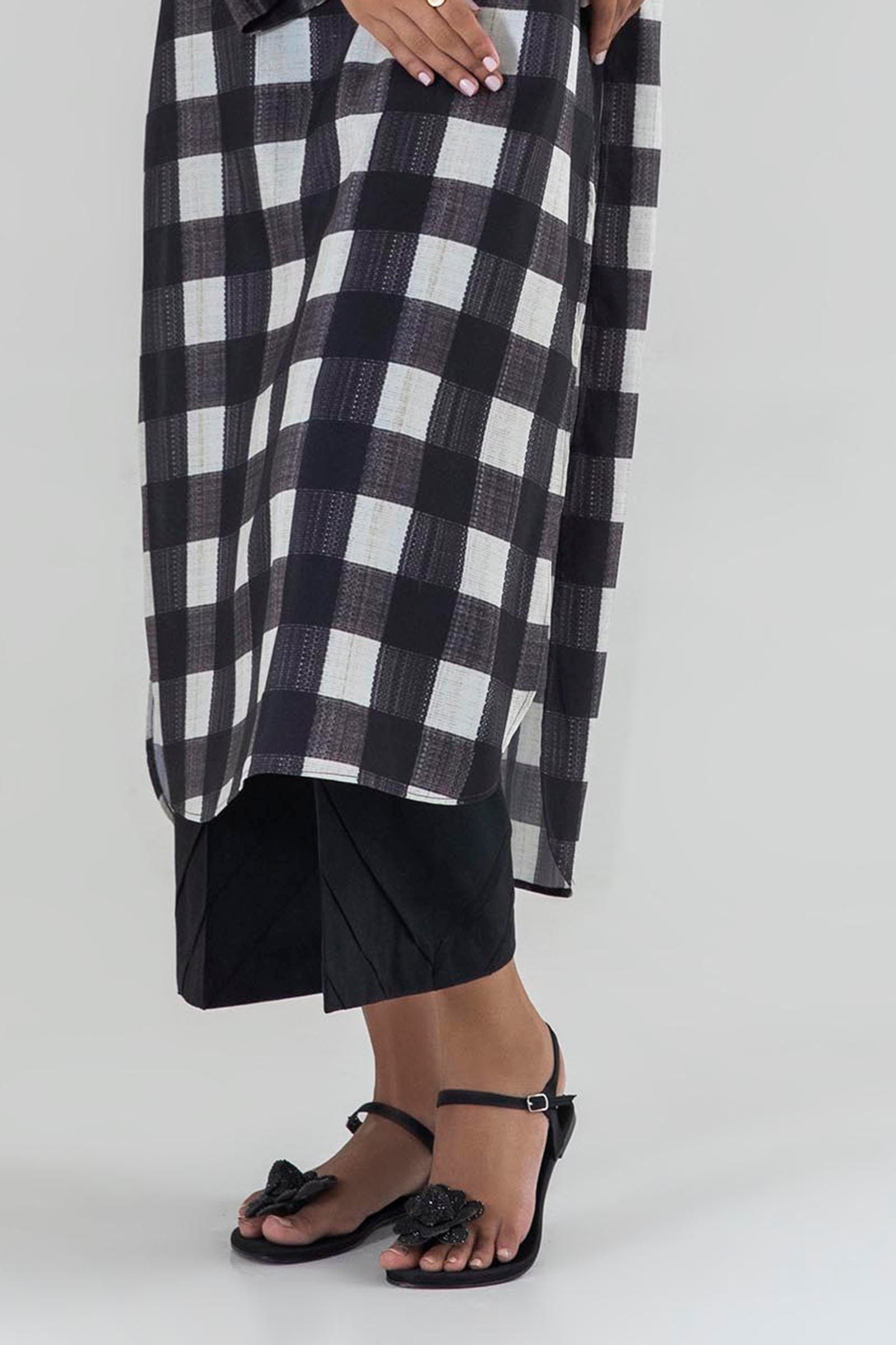 Stitched Black Culotte
