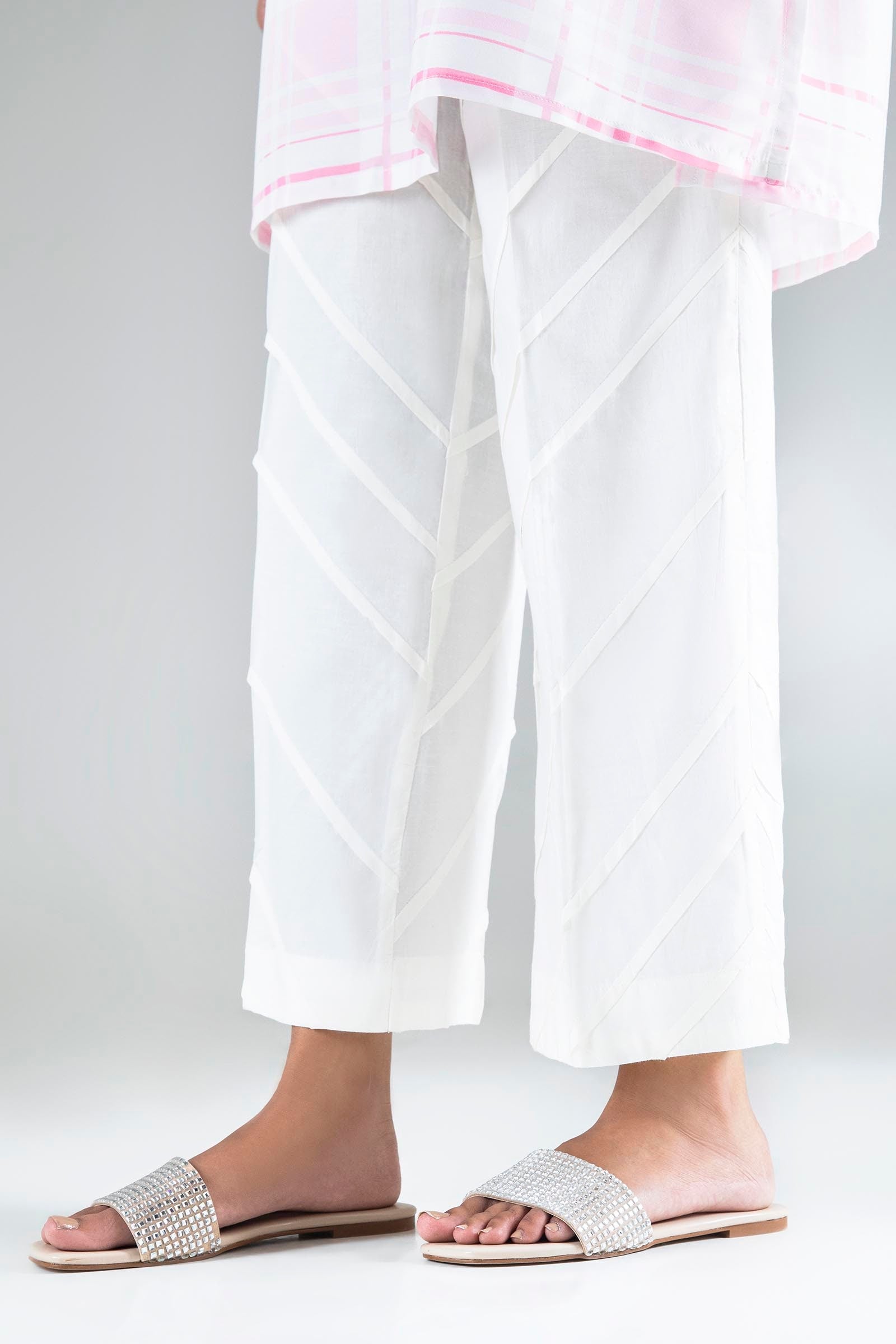 Stitched Off White Culotte