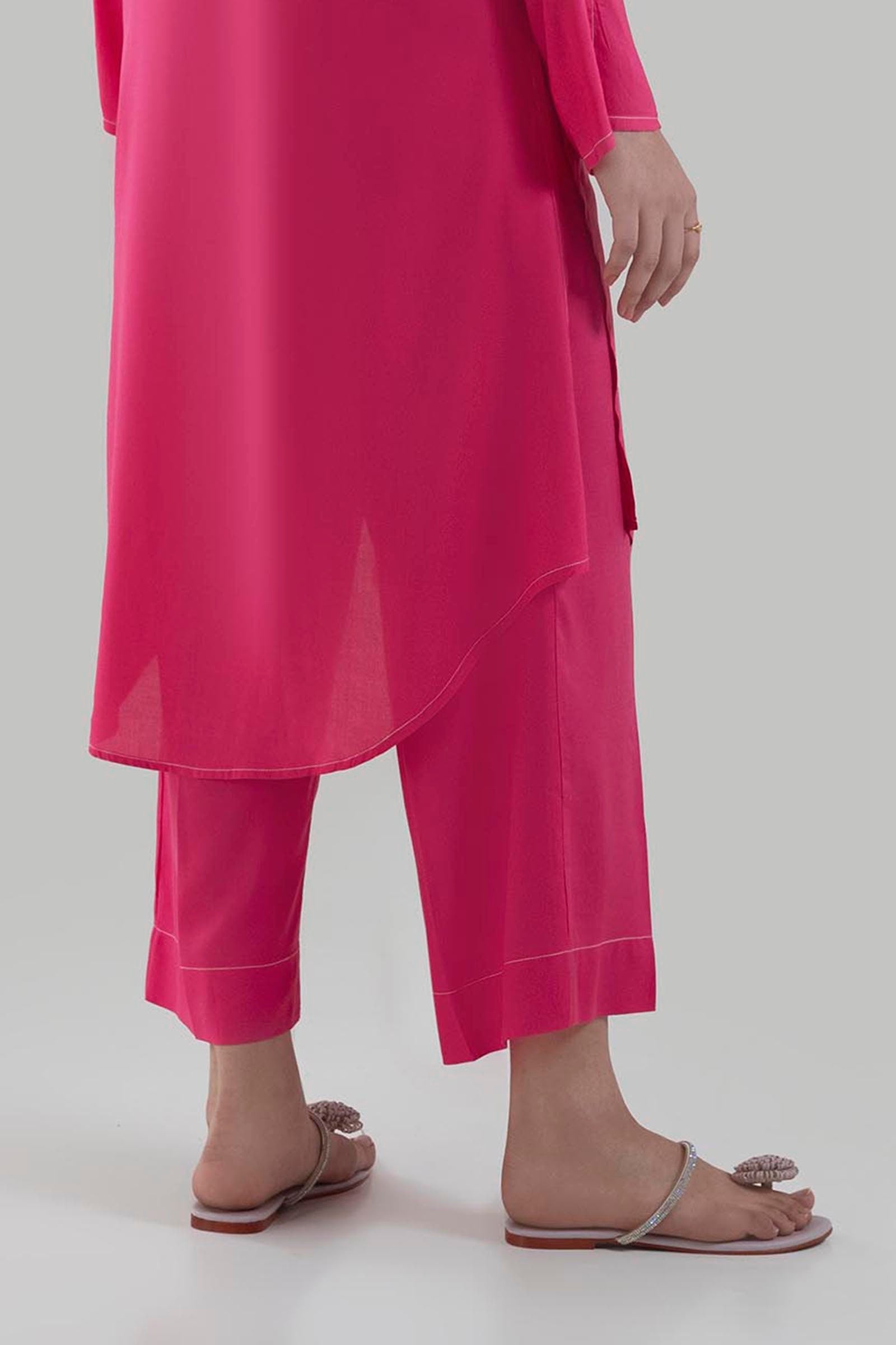 Stitched Pink Culotte