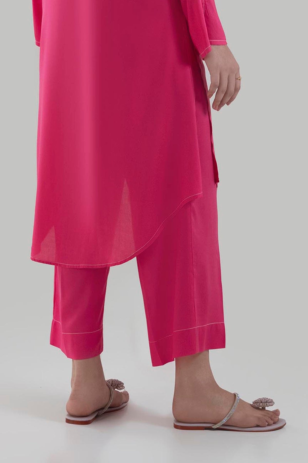 Stitched Pink Culotte